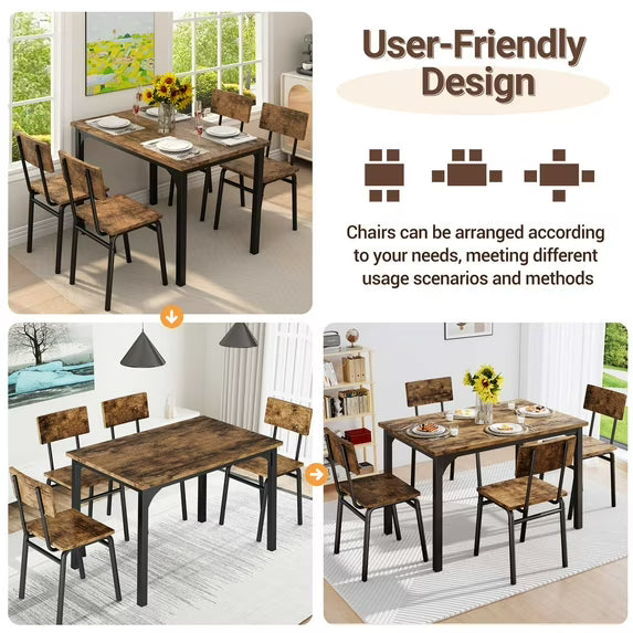 PAPROOS Dining Table Set for 4