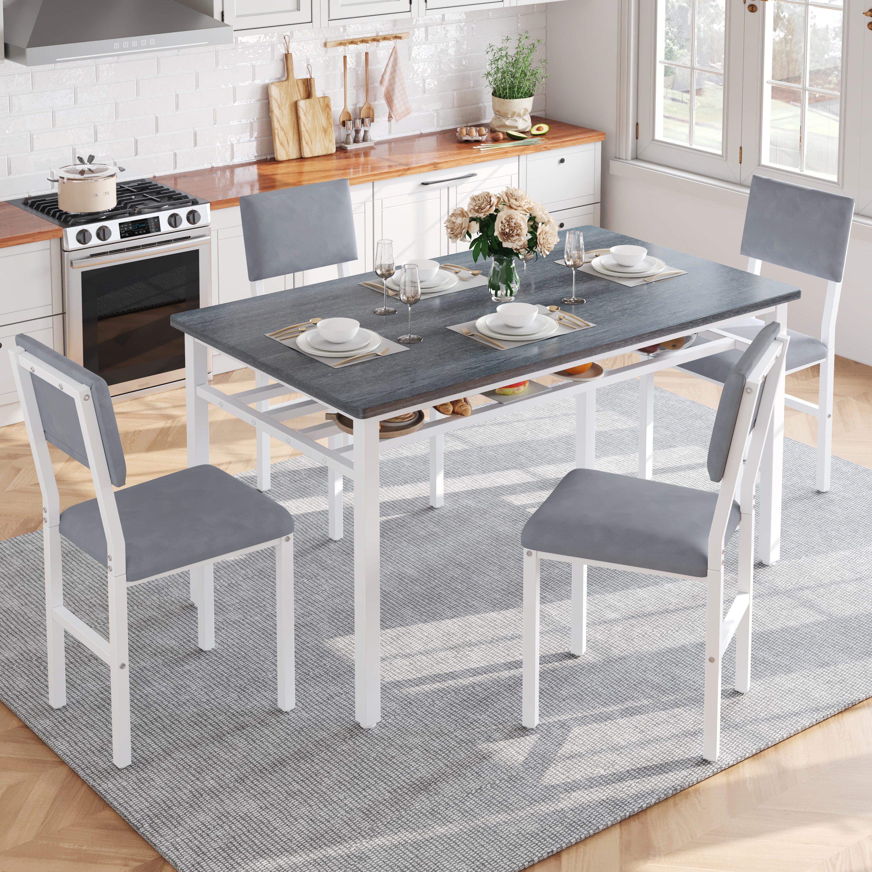 PAPROOS 5 Piece Dining Table Set