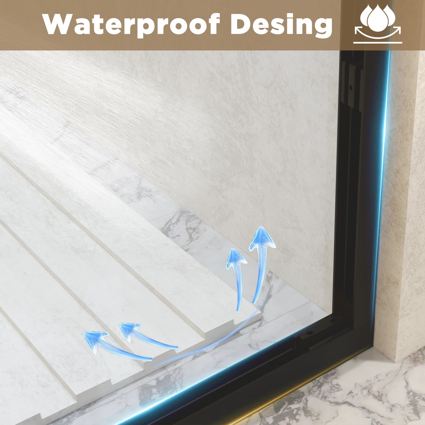 PAPROOS 56"-60" W x 72" H Double Sliding Shower Door, Modern Tub Door with Aluminum Frame, Bathtub Door with 1/4” (6 mm) Clear Tempered Glass, Stainless Steel Handle, SGCC Certified, Matte Black