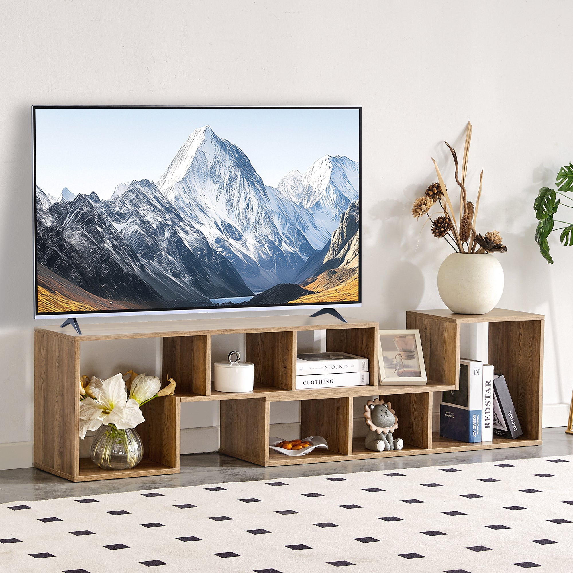PAPROOS TV Stand for 65 Inch TV