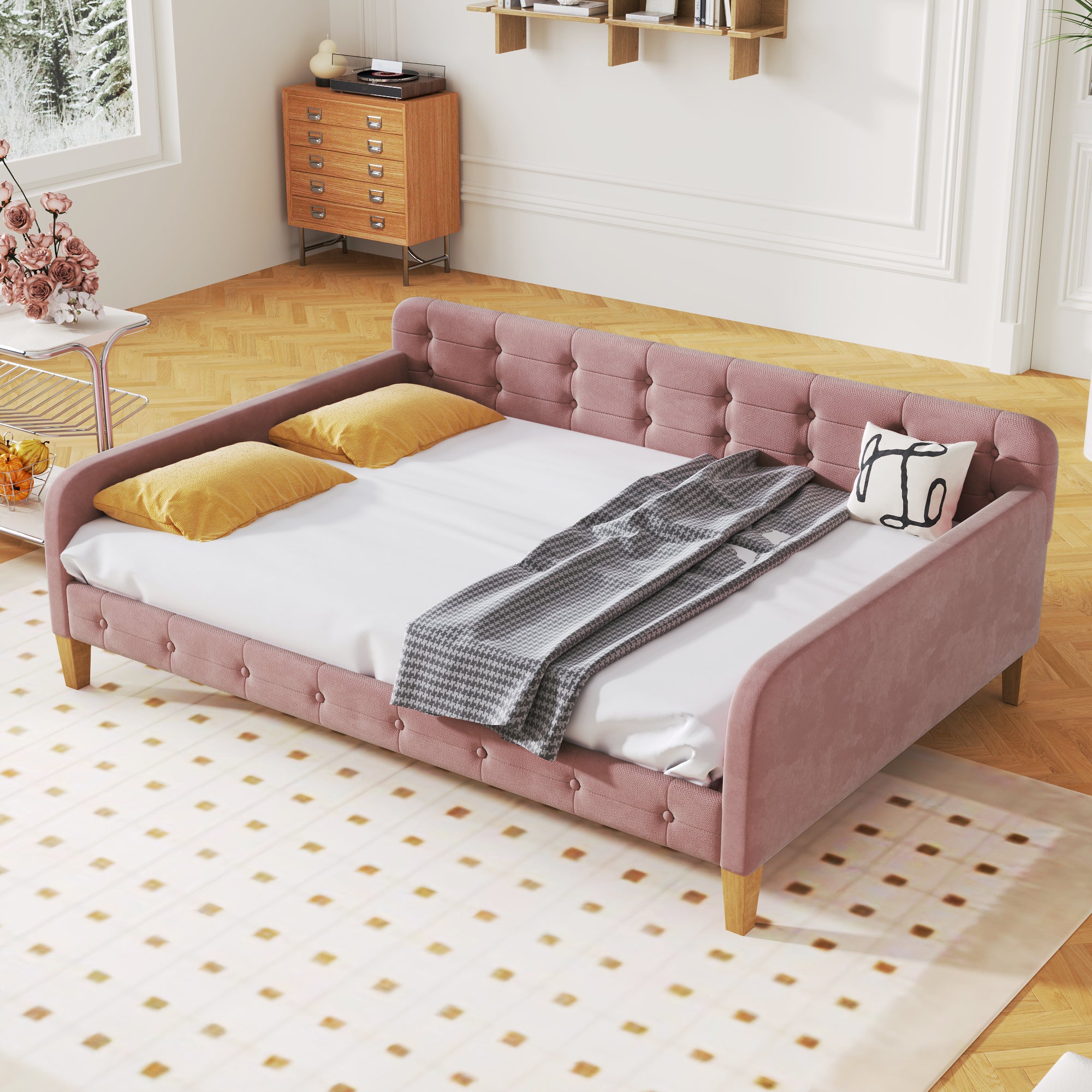 PAPROOS Full Size Upholstered Daybed