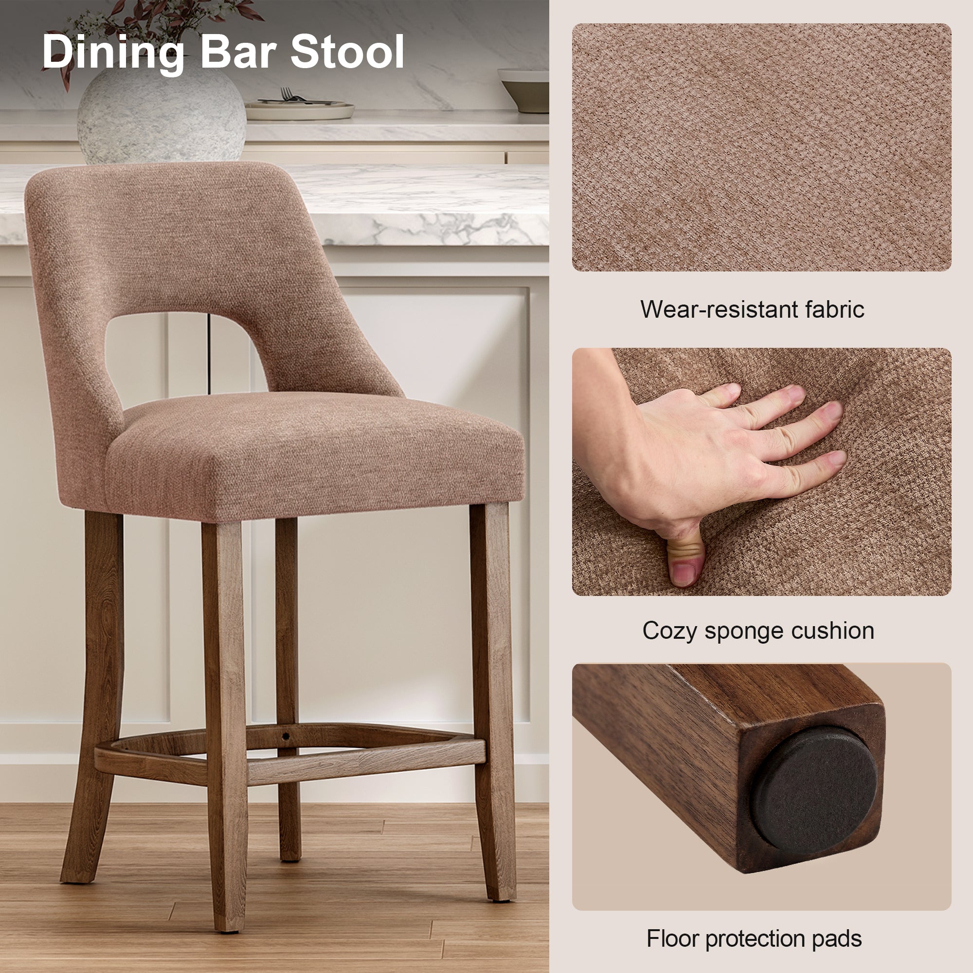 PAPROOS Bar Stools Set of 2
