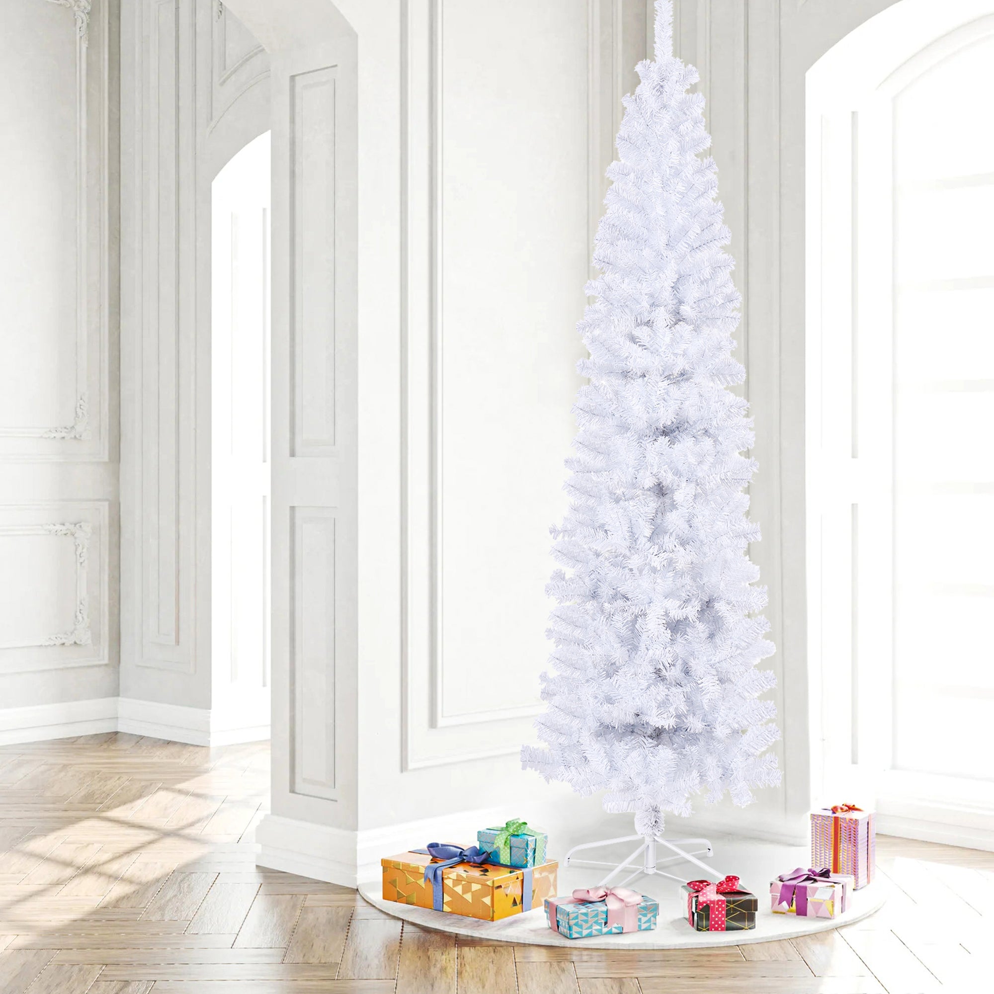 PAPROOS 7.5FT Pencil Christmas Tree