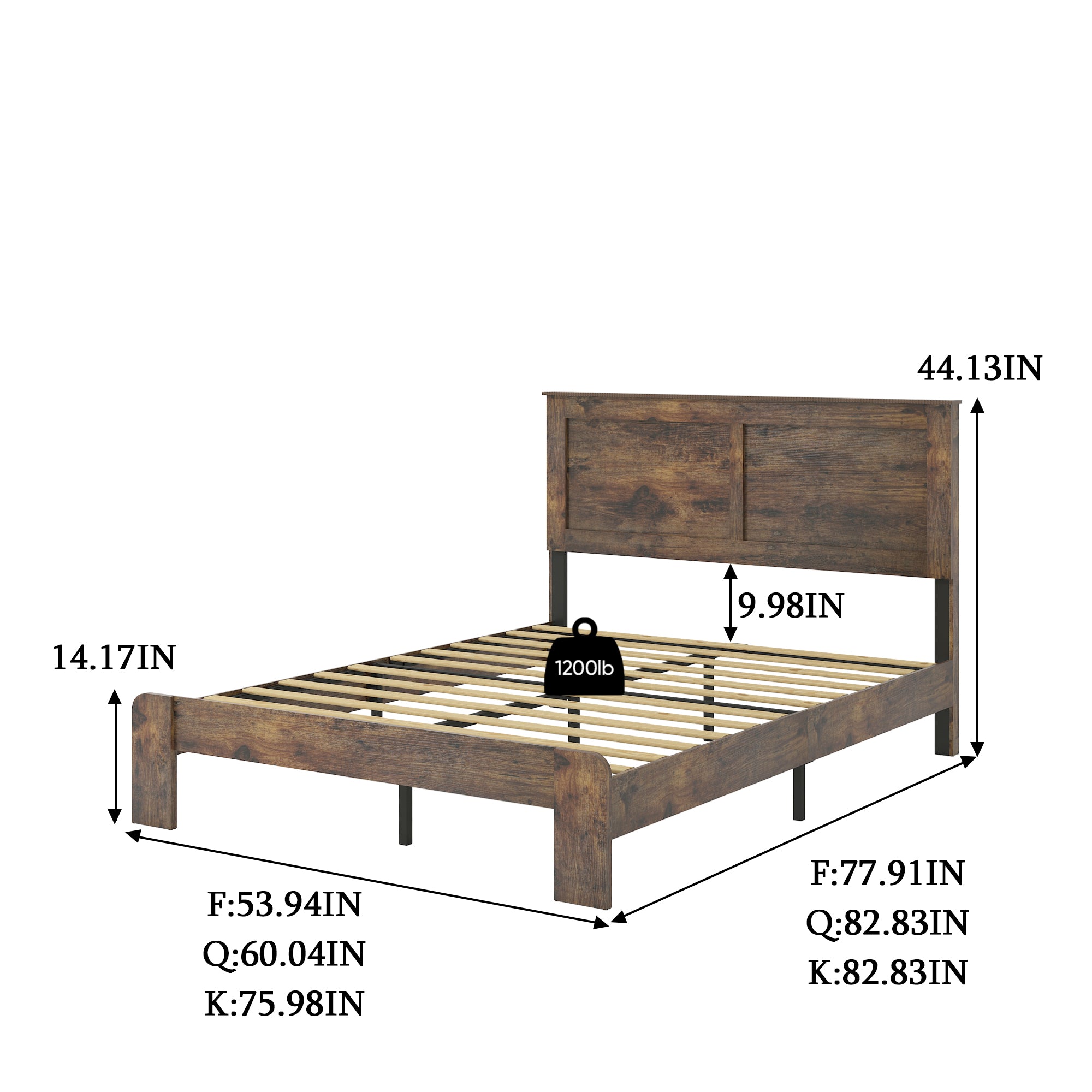 PAPROOS Full Size Bed Frame