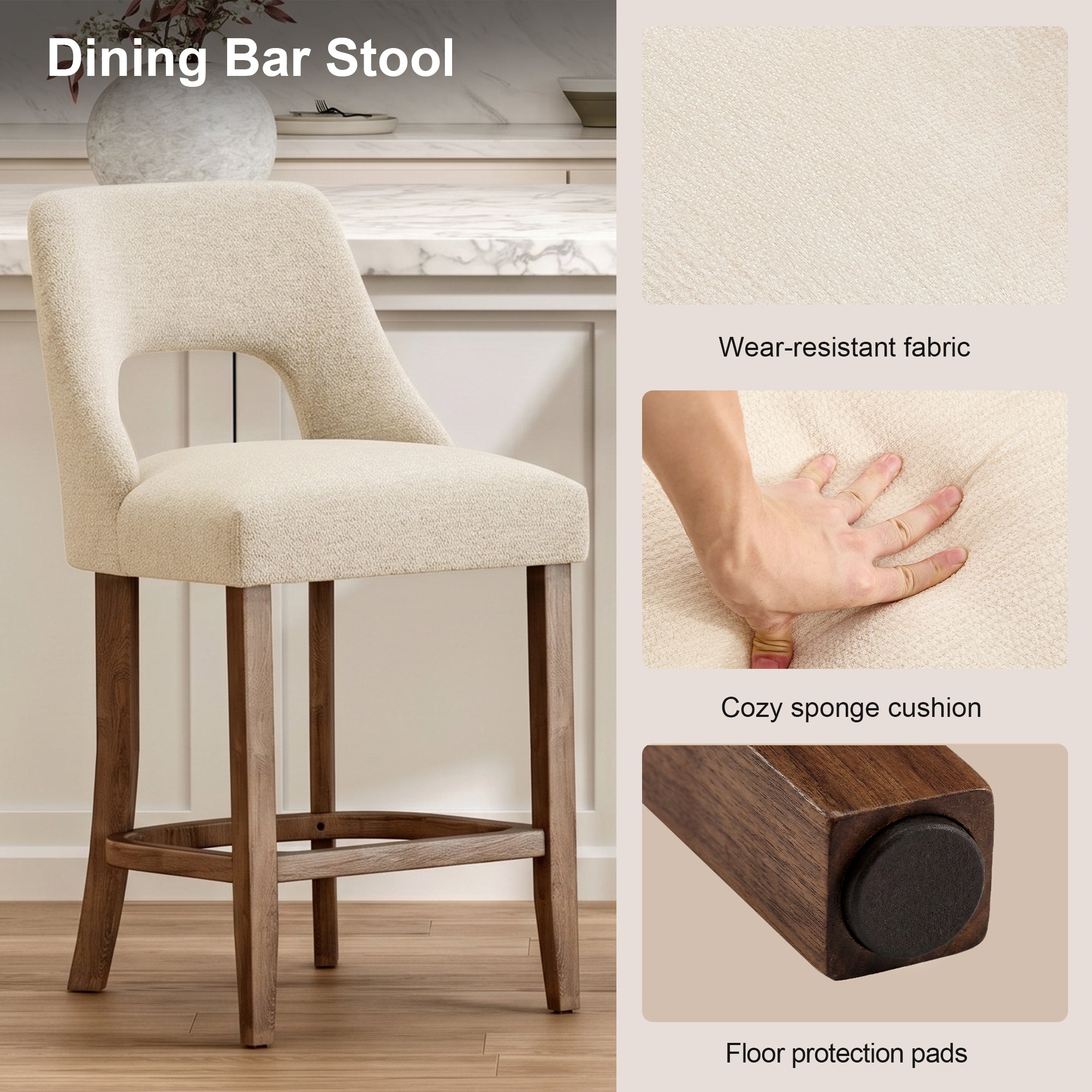 PAPROOS Bar Stools Set of 2