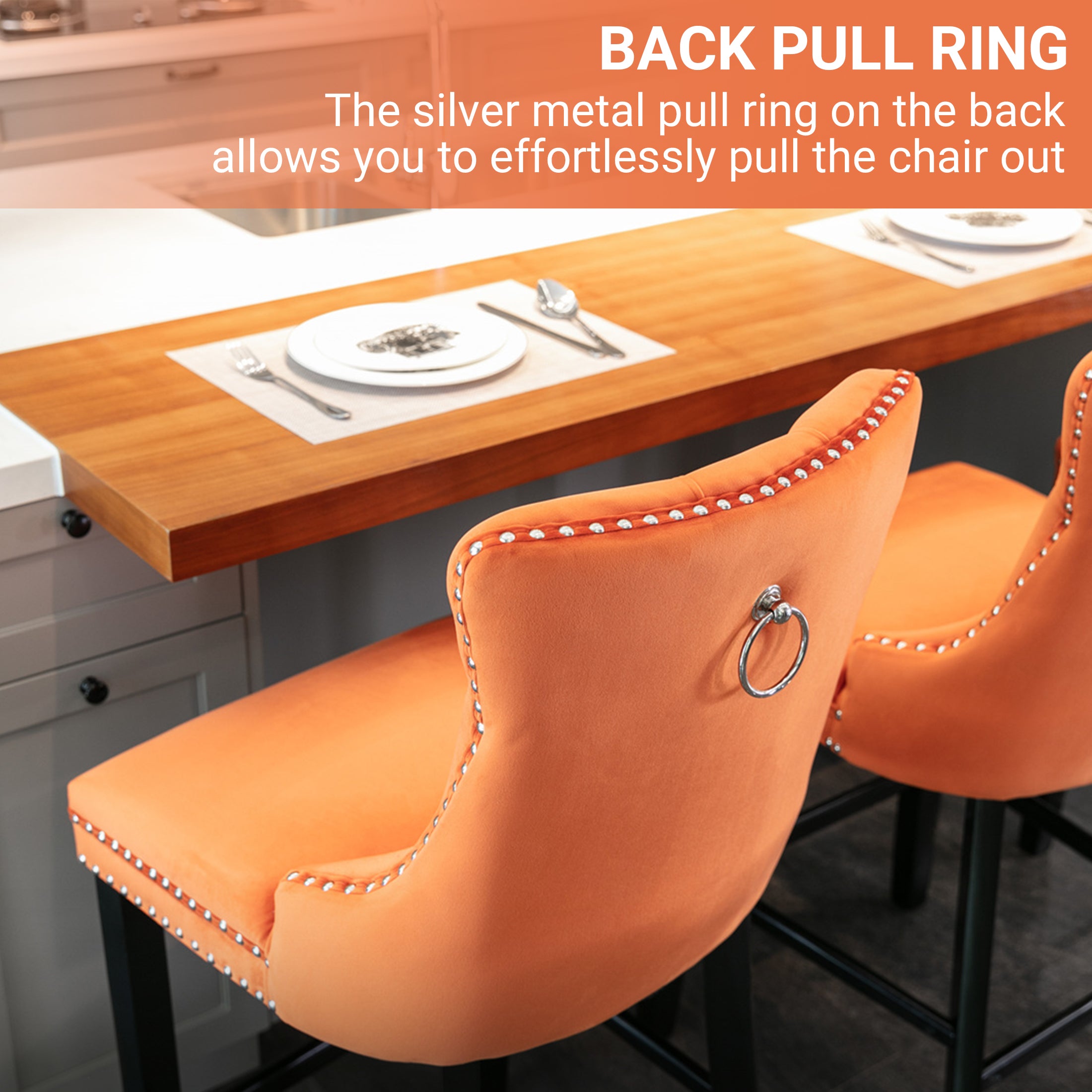 PAPROOS Bar Stools Set of 4