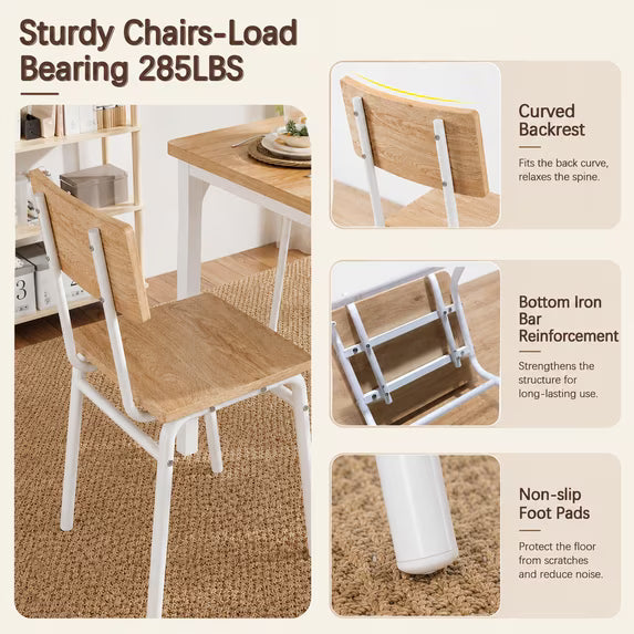 PAPROOS Dining Table Set for 4