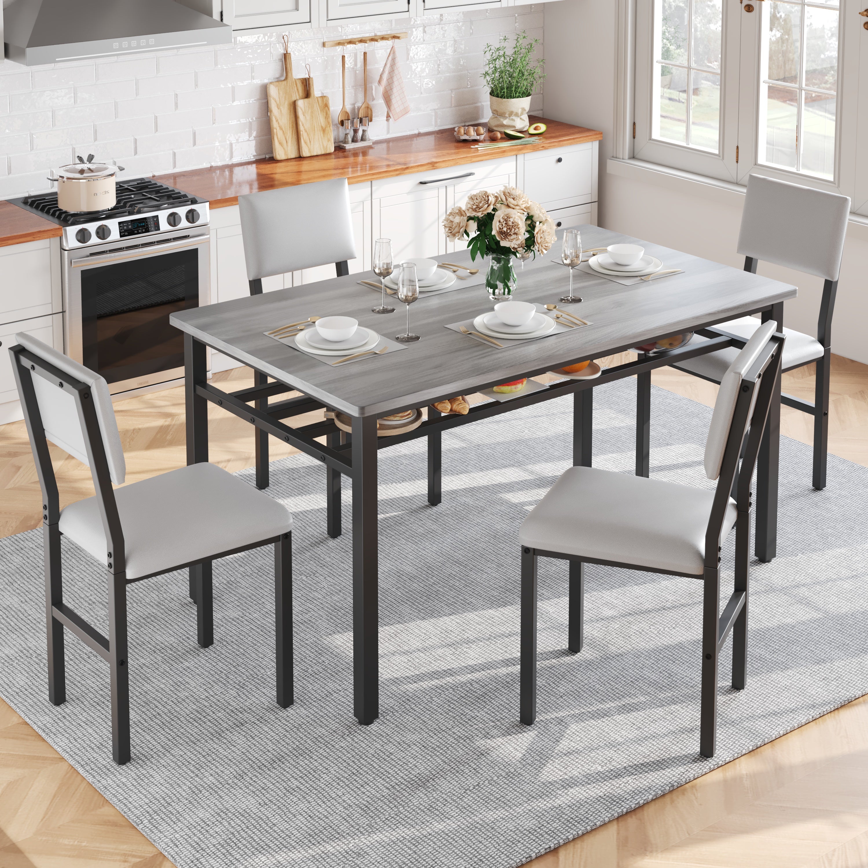 PAPROOS 5 Piece Dining Table Set