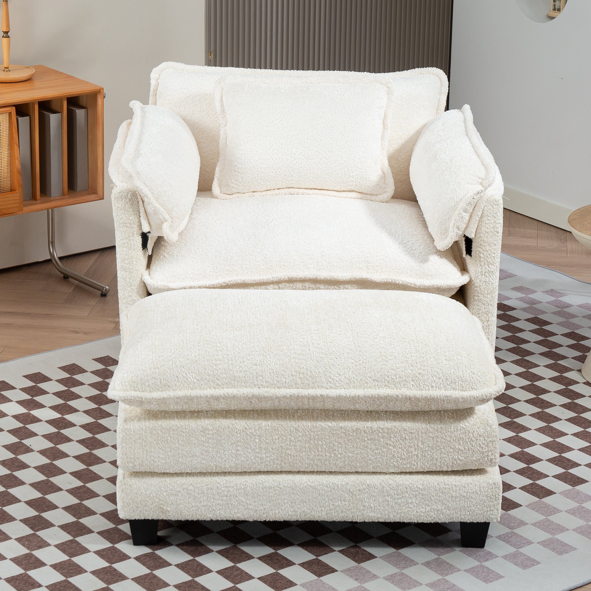 PAPROOS Chenille Upholstered Accent Chair