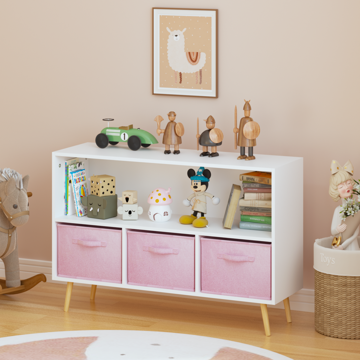 PAPROOS Kids Bookshelf and Storage