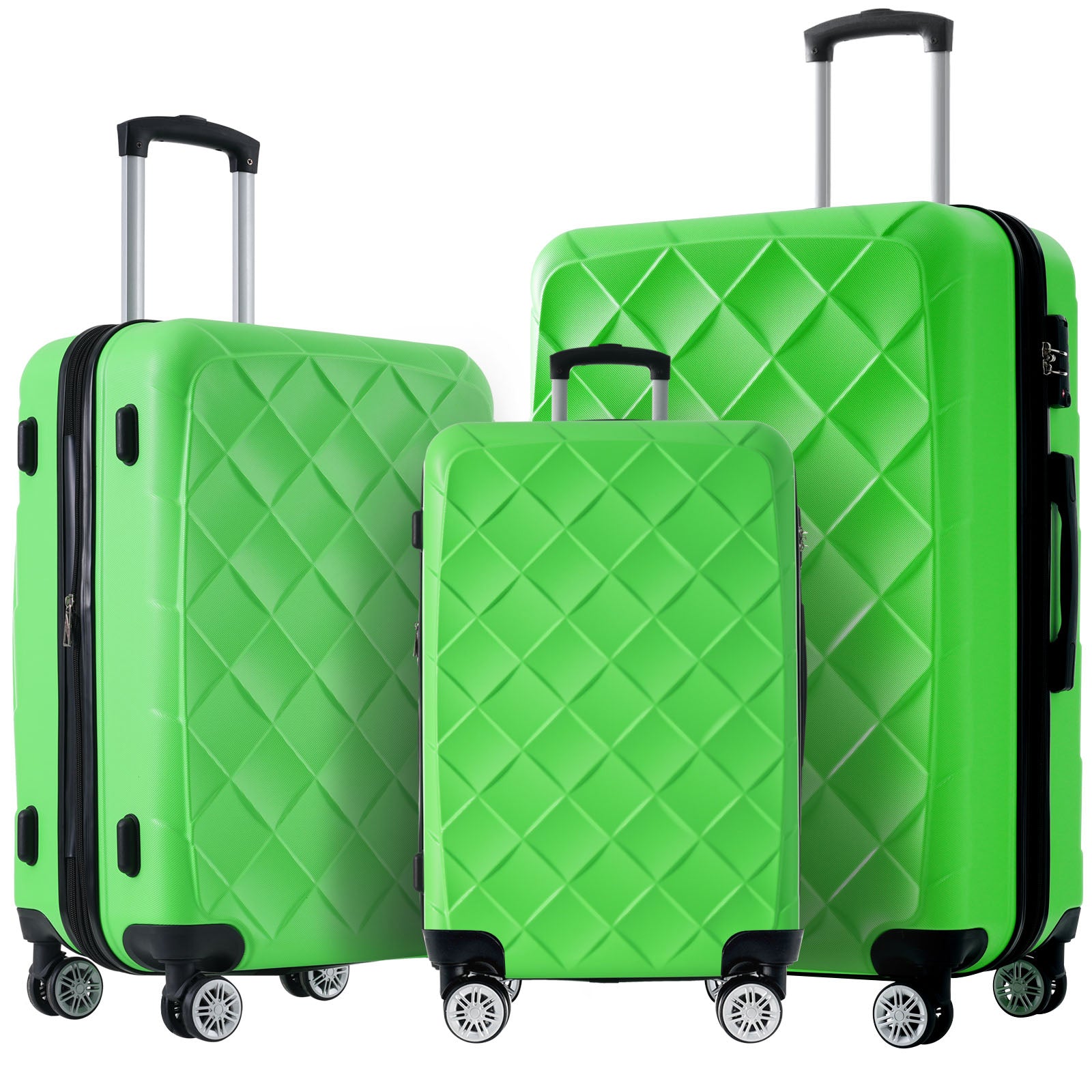 PAPROOS Carry on Luggage Set, 3 Piece 20" 24" 28" Hardshell Suitcase Set