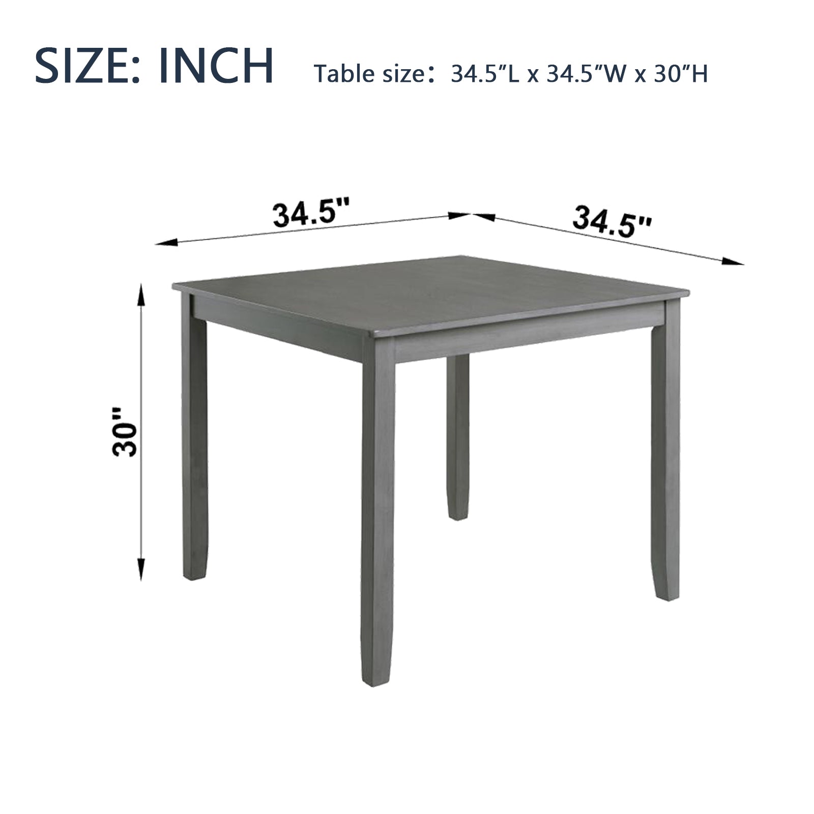 PAPROOS Solid Wood Dining Table