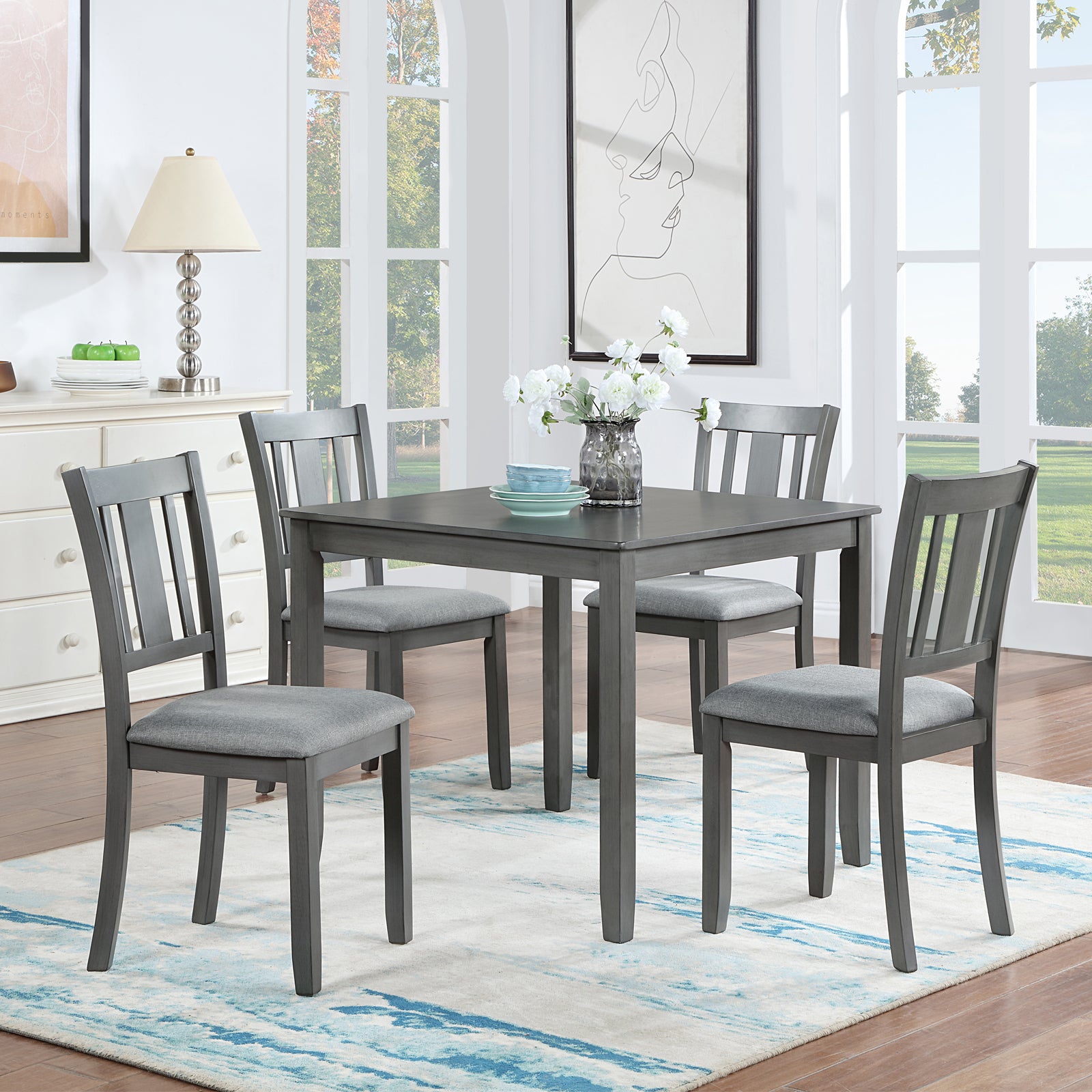 PAPROOS Solid Wood Dining Table