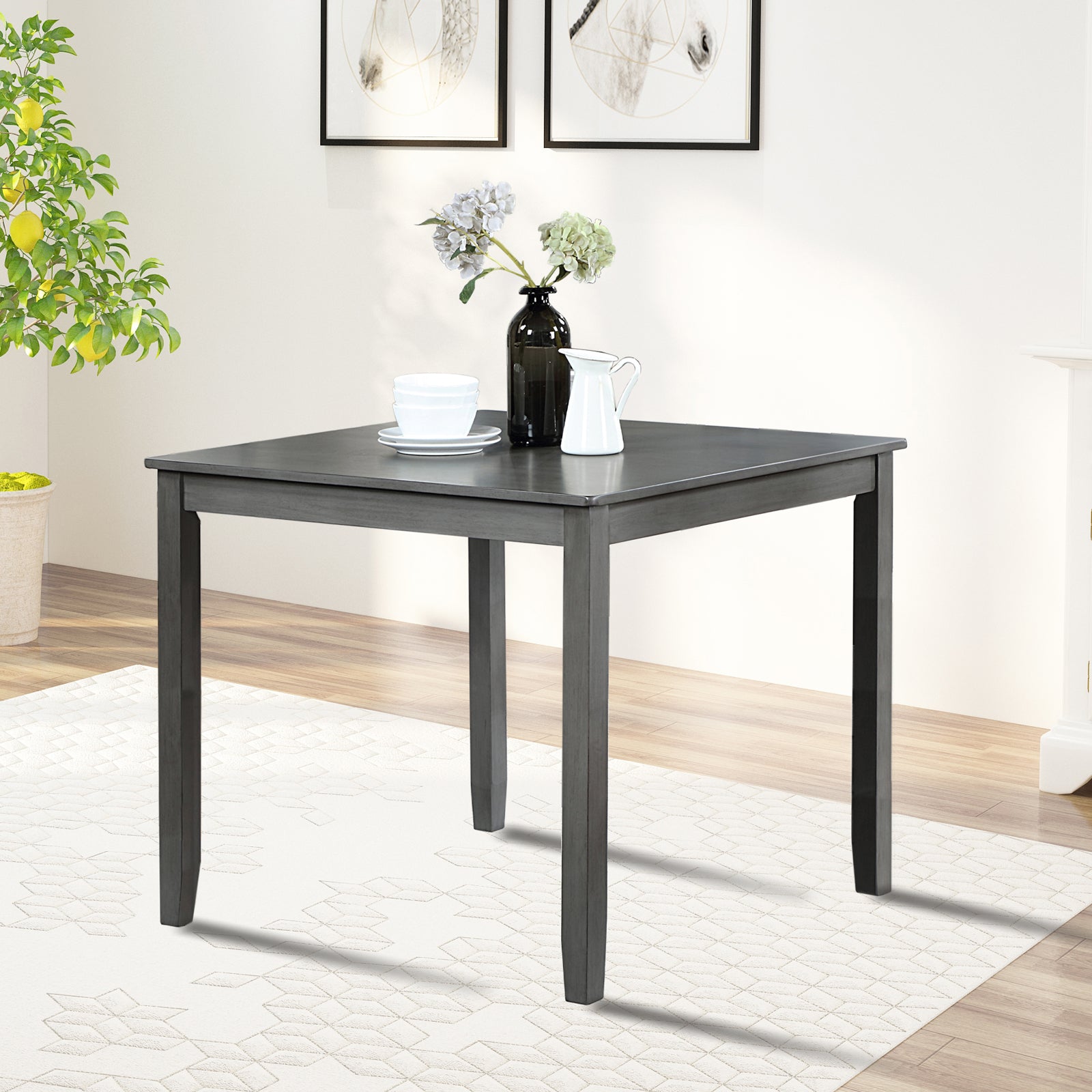PAPROOS Solid Wood Dining Table