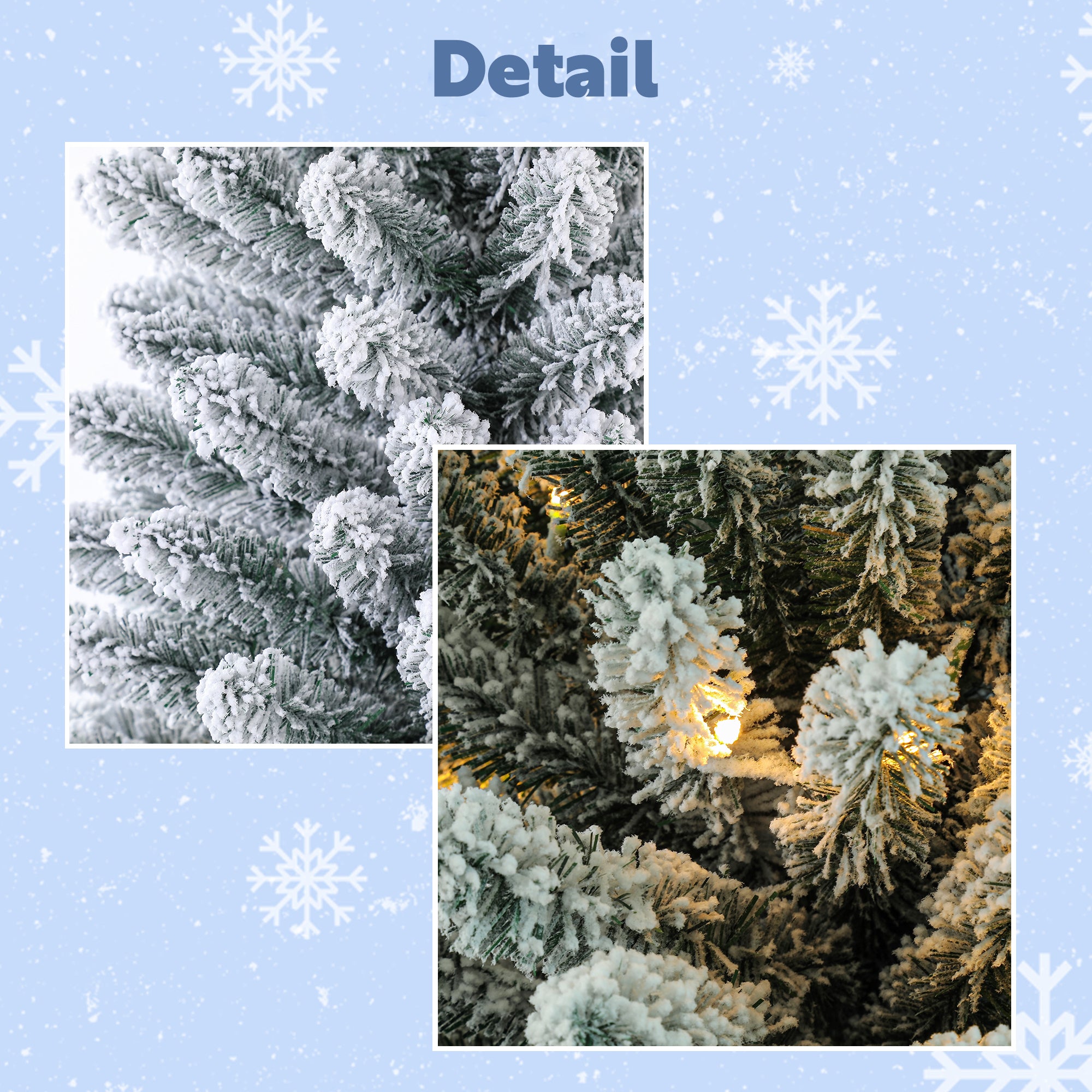 PAPROOS 7.5FT Pencil Christmas Tree