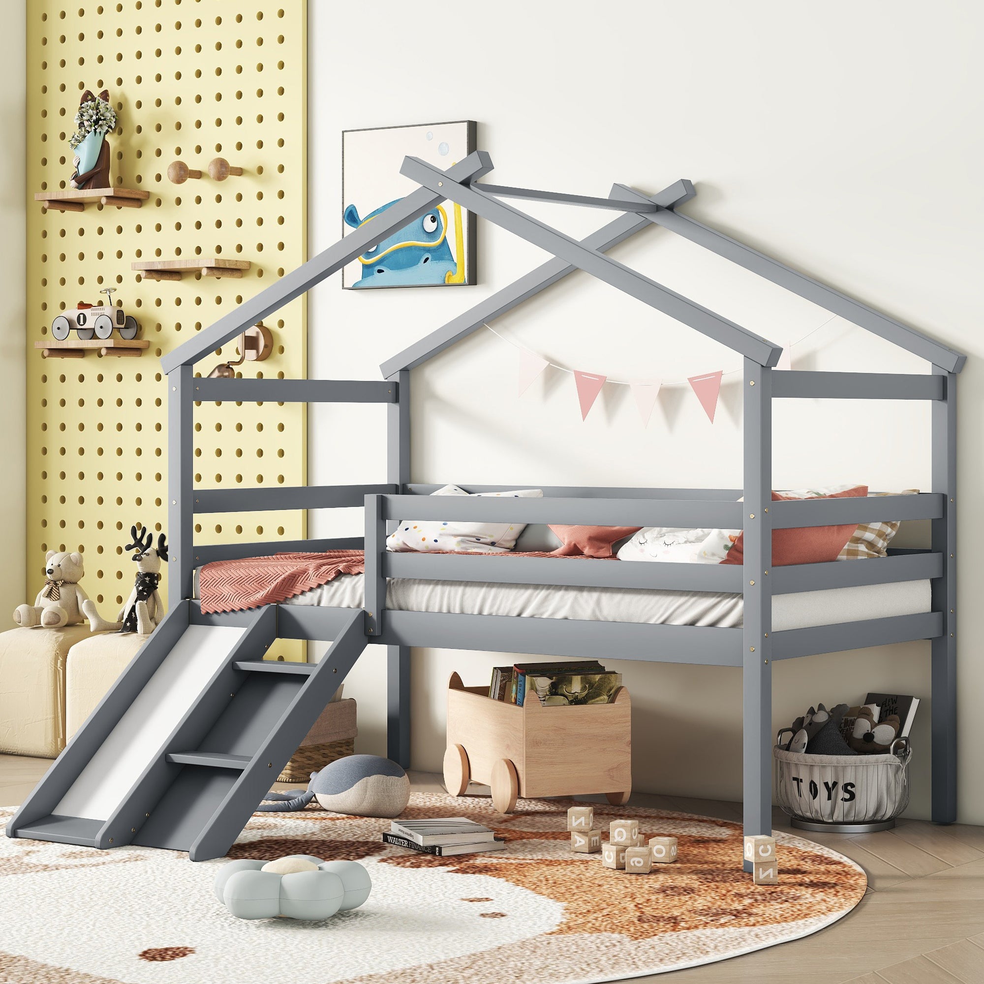 PAPROOS Loft Bed with Slide