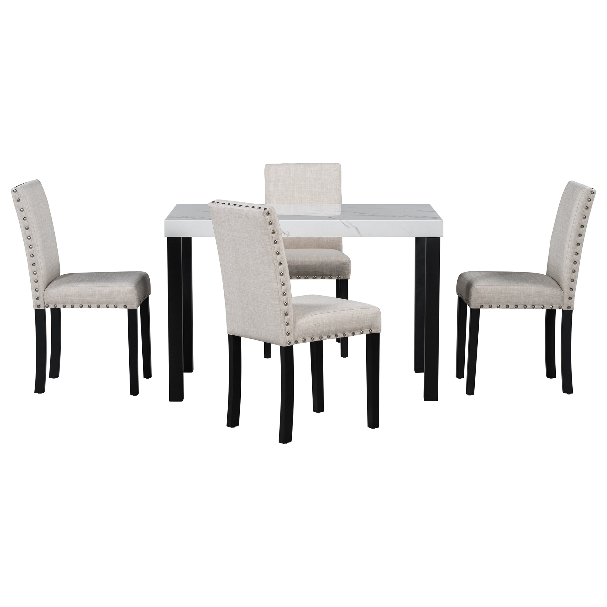 PAPROOS Dining Table Set for 4