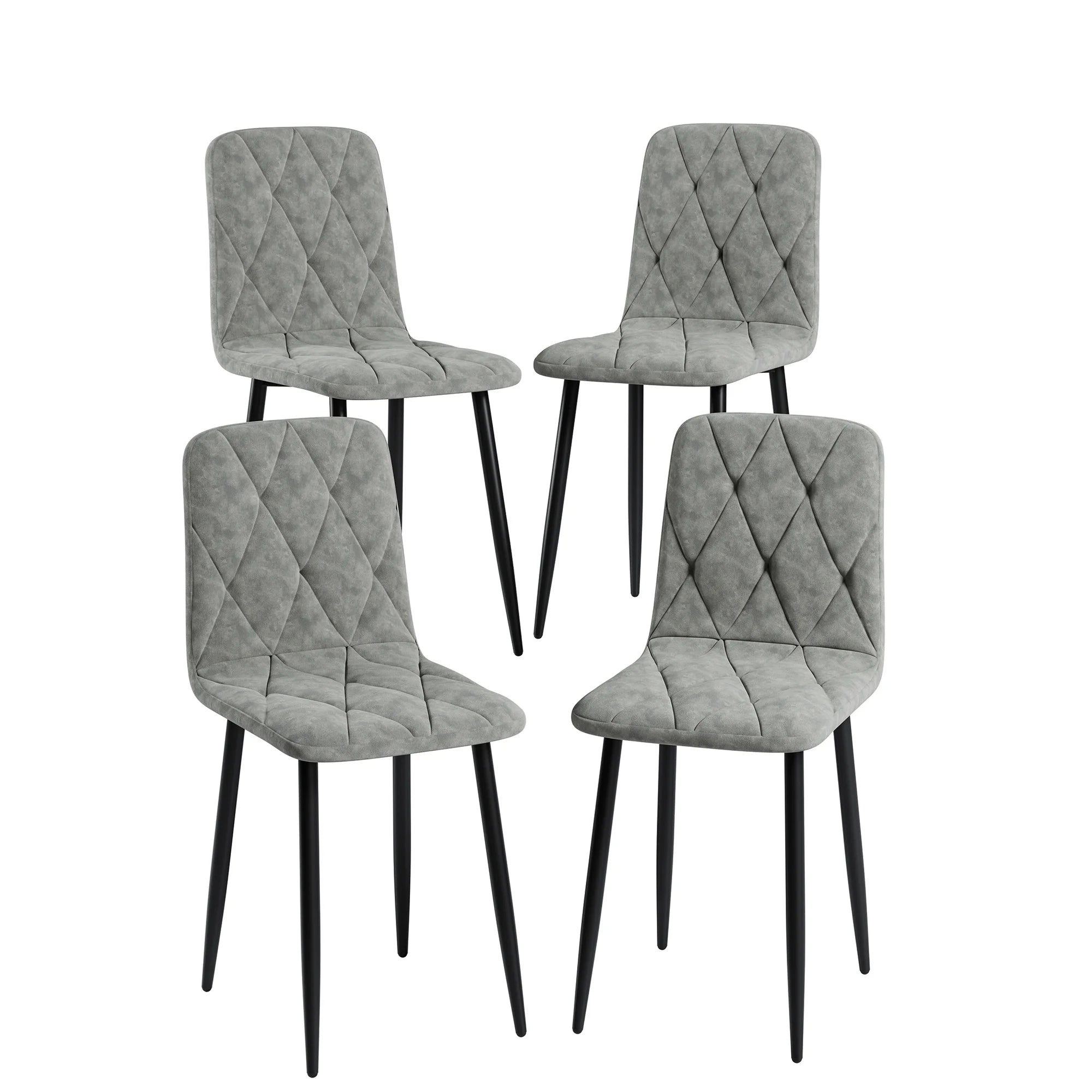 PAPROOS Dining Chairs Set of 4, Upholstered Dining Room Chairs, Velvet Set of 4 Dining Side Chairs for Kitchen Dining Room, Metal Legs