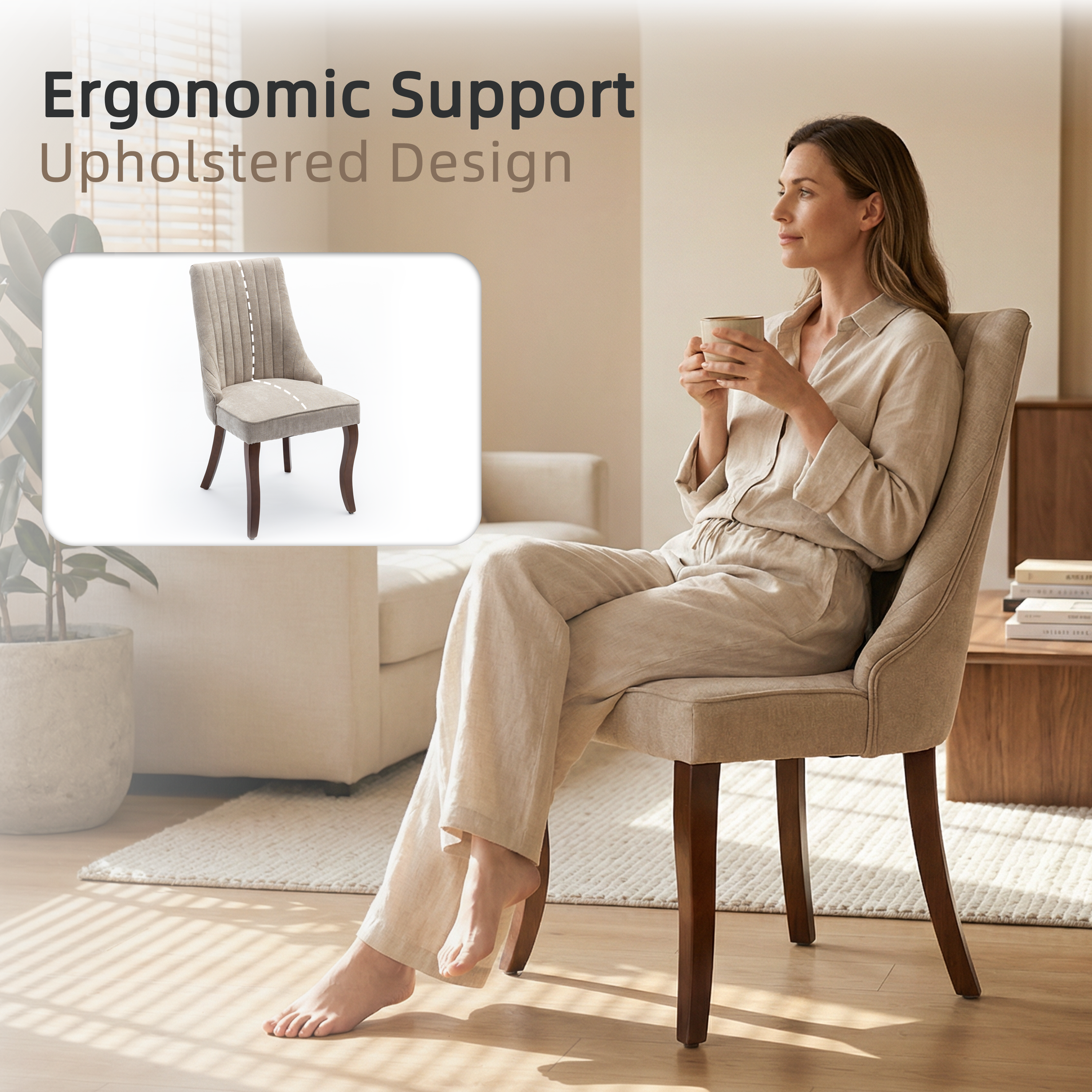 PAPROOS Dining Chairs Set of 4