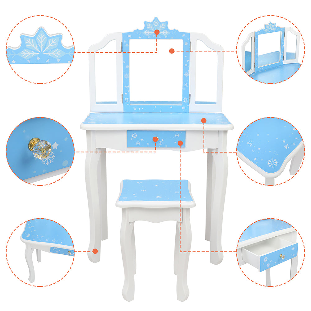 PAPROOS Kids Vanity with Mirrors