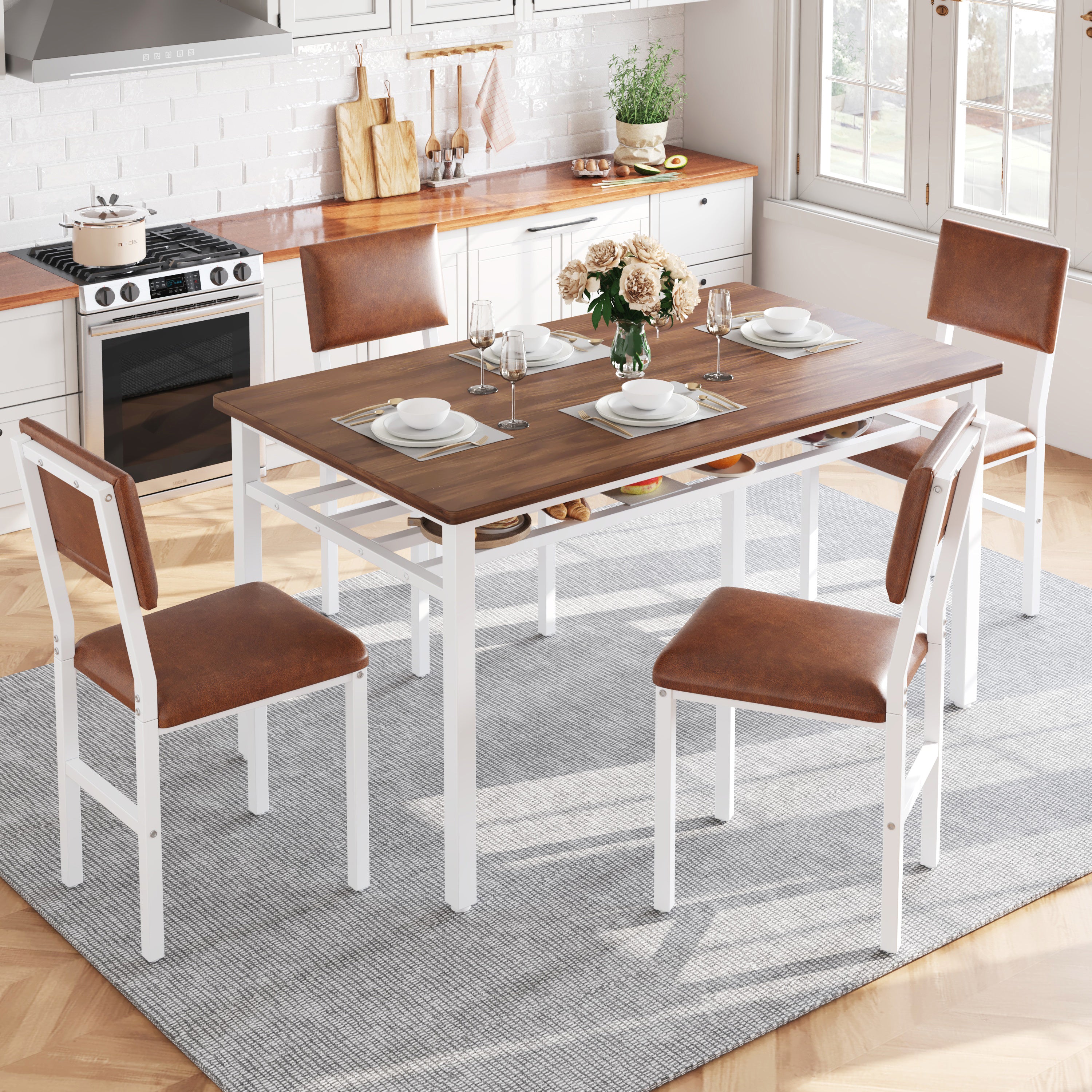 PAPROOS 5 Piece Dining Table Set