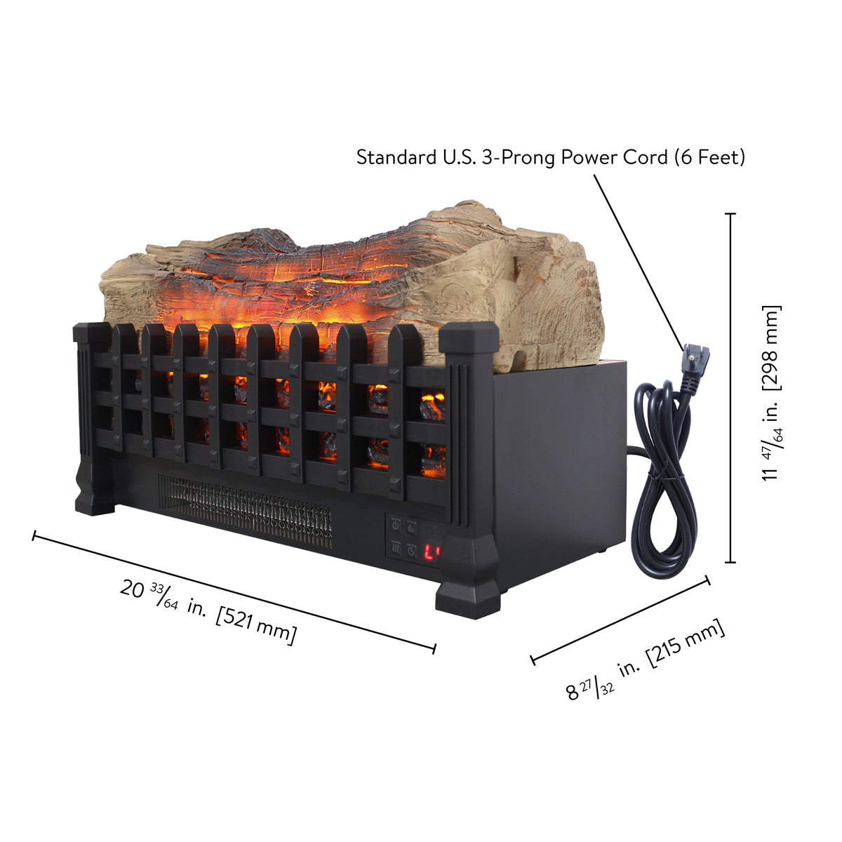 PAPROOS Electric Fireplace Log Set