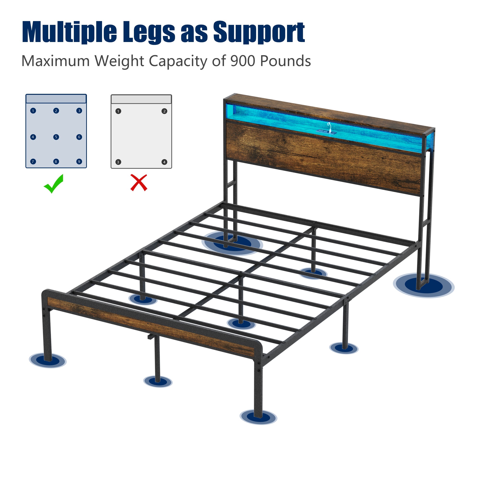 PAPROOS Full Size Bed Frame