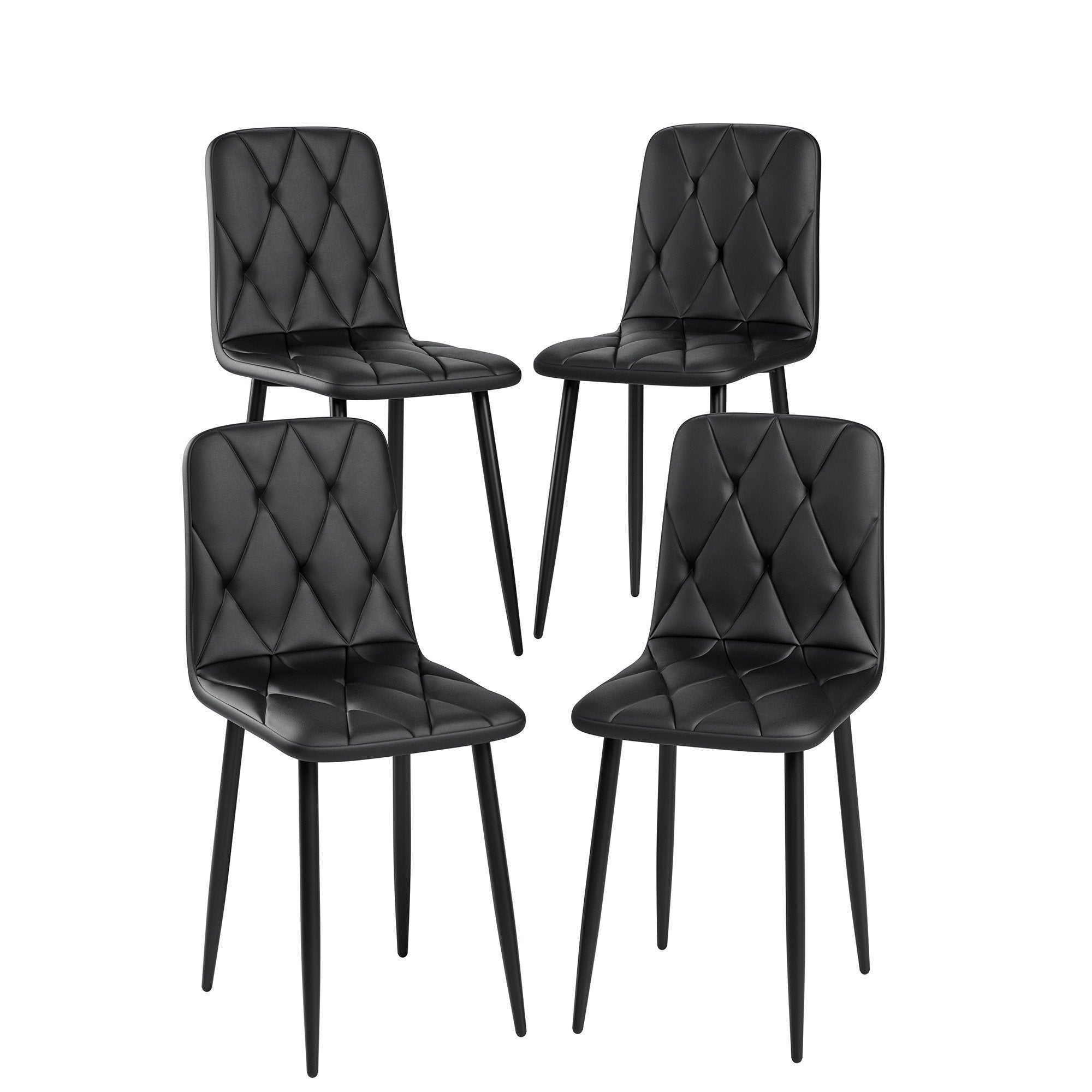 PAPROOS Dining Chairs Set of 4, Upholstered Dining Room Chairs, Velvet Set of 4 Dining Side Chairs for Kitchen Dining Room, Metal Legs