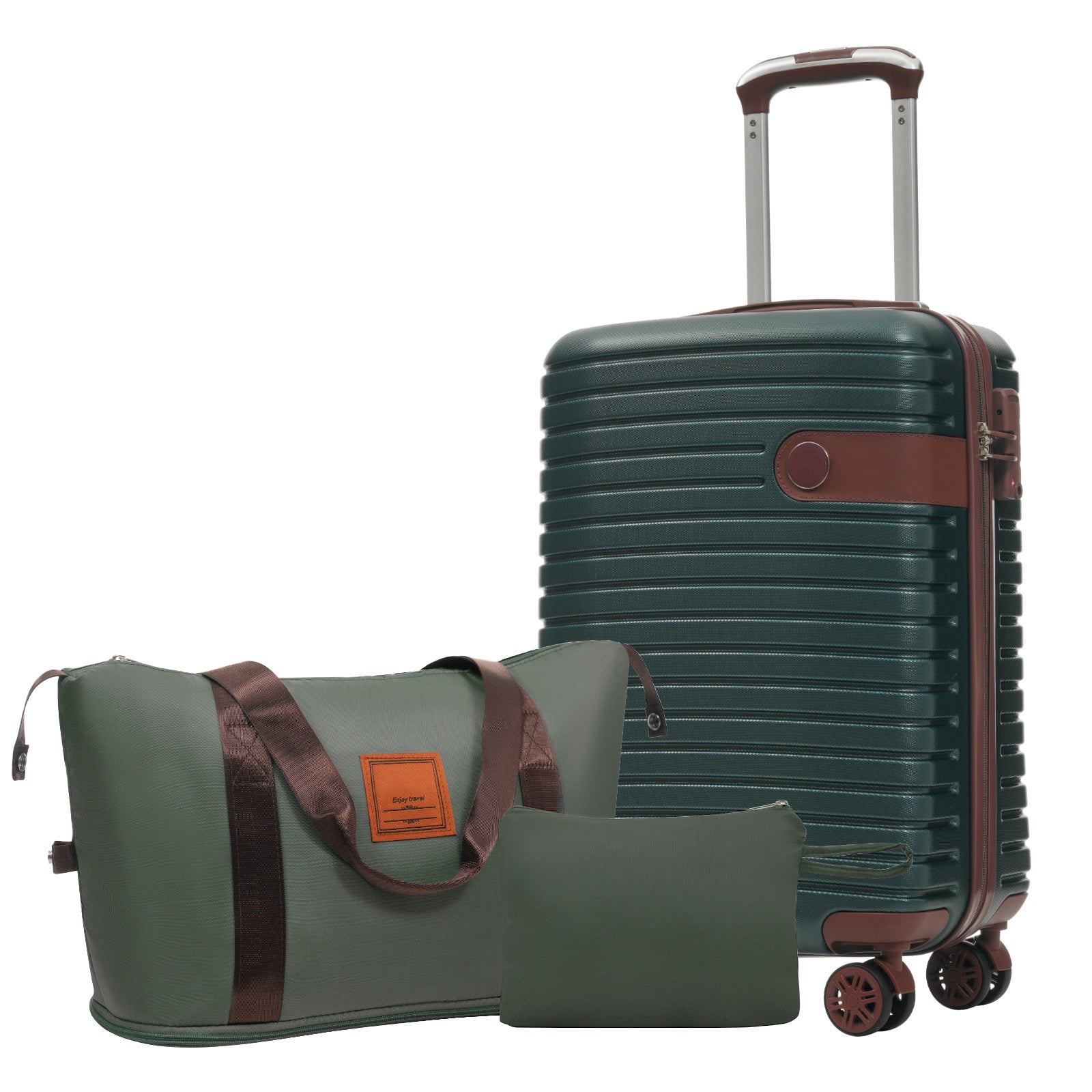 PAPROOS Luggage Sets, 3 Piece Carry on Luggage with Spinner Wheels and Bags, Lightweight Hardshell Suitcase Set with TAS Lock, ABS 20 inch Luggage for Travel,