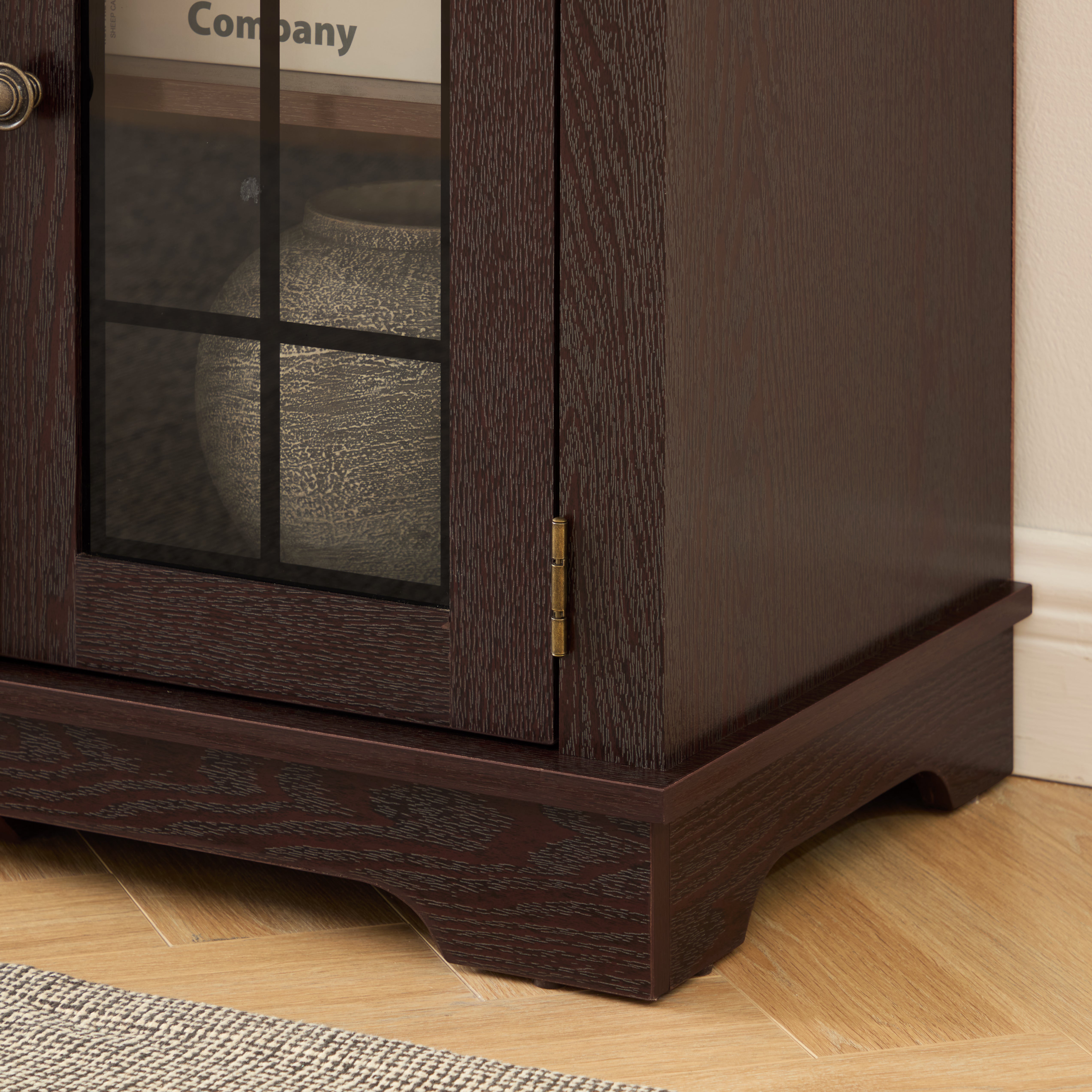 PAPROOS Farmhouse Fireplace TV Stand for TVs up to 65"