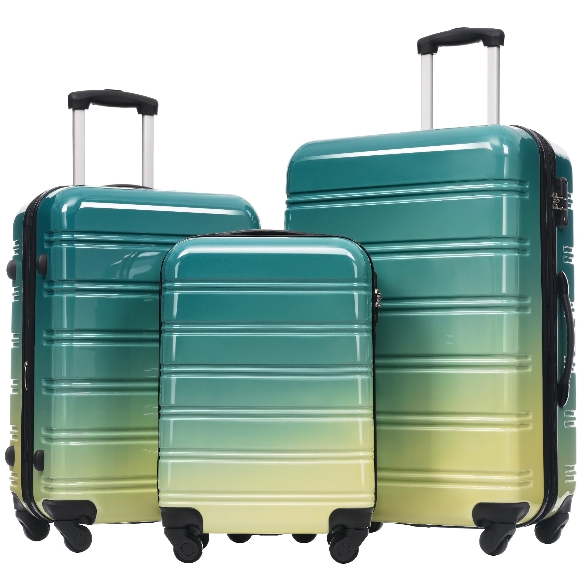 PAPROOS 3-Piece Luggage Set (20"/24"/28"), Hardshell Lightweight Suitcase with TSA-Lock and Spinner Wheels, Expandable Travel Luggage for School, Travel