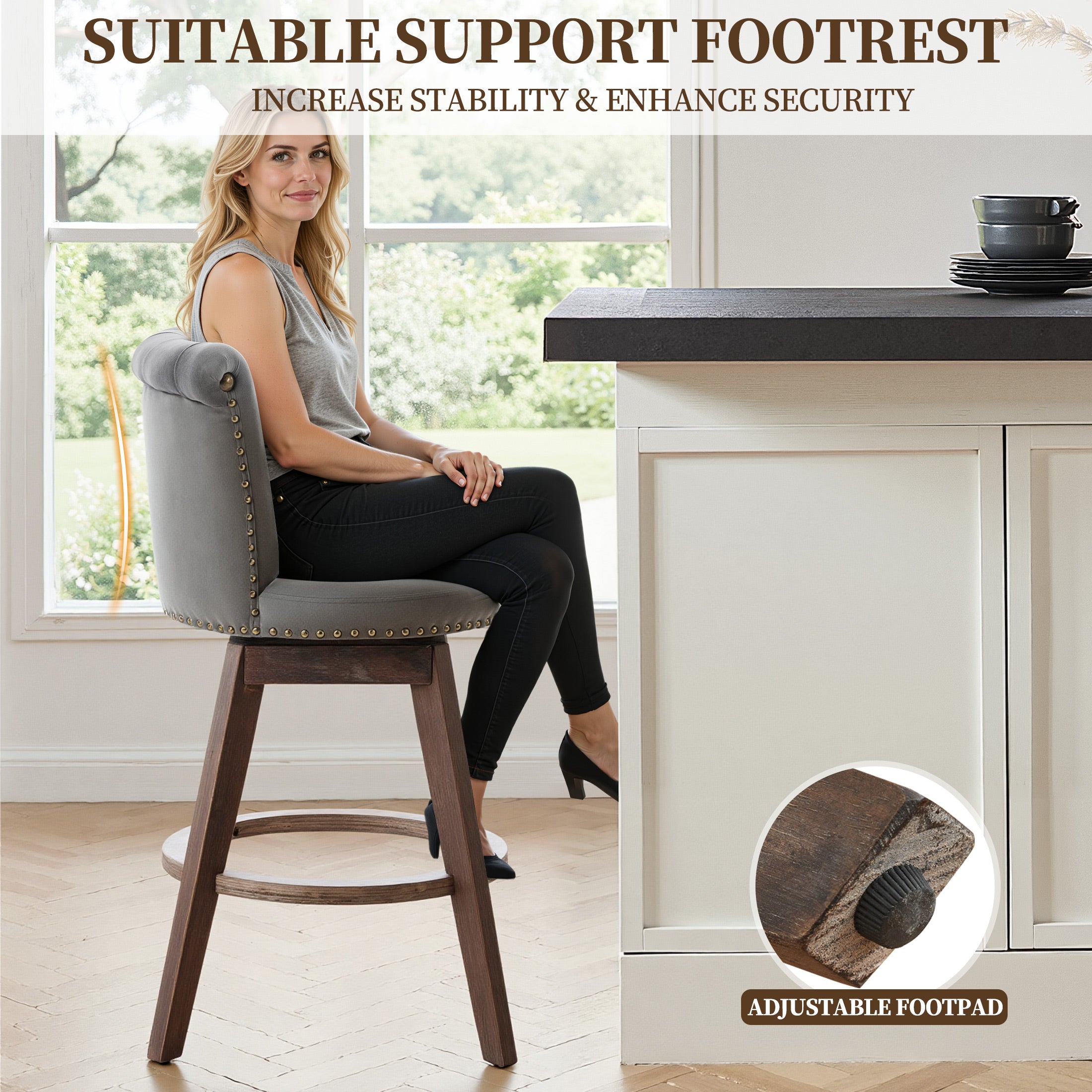 PAPROOS Counter Height Bar Stools