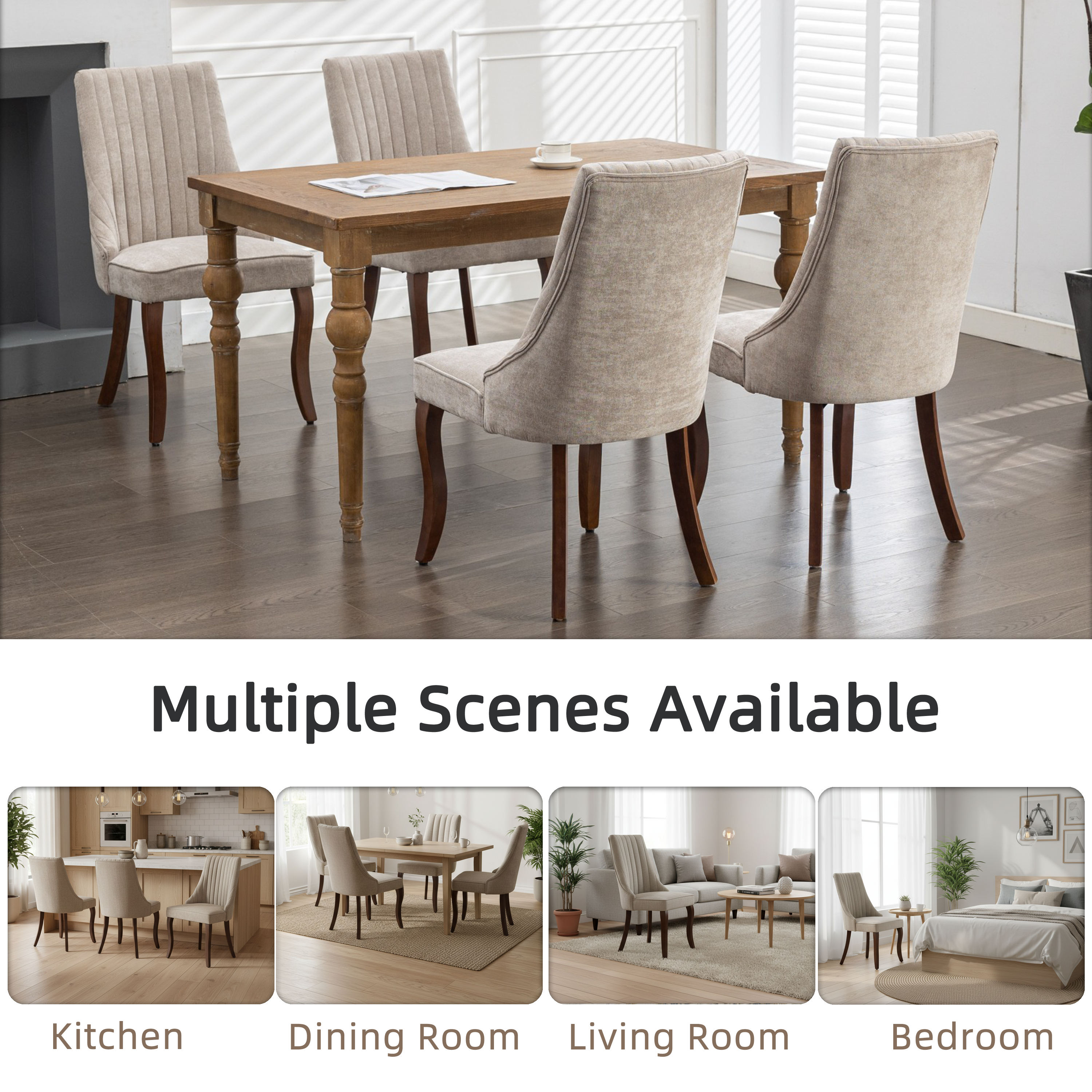 PAPROOS Dining Chairs Set of 4