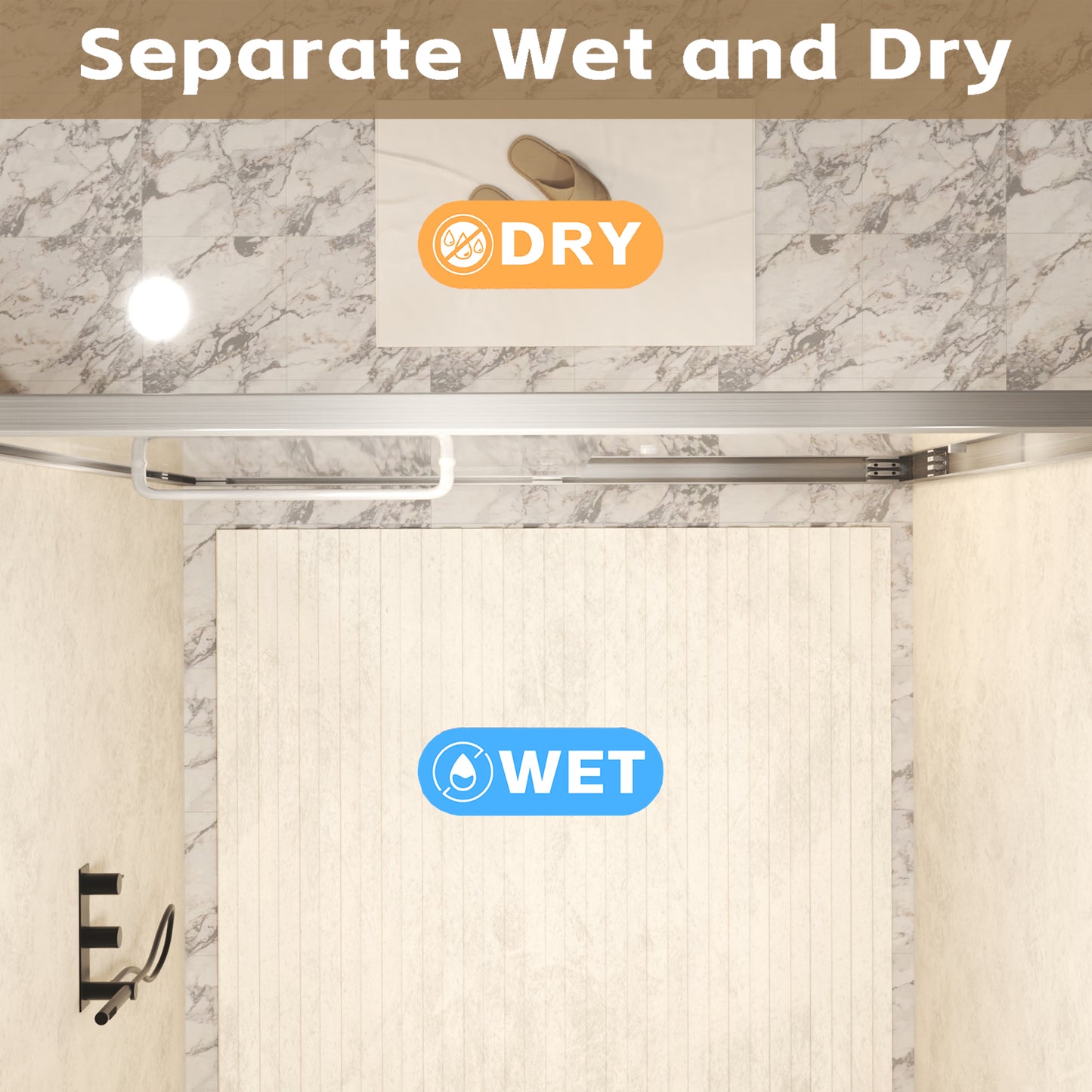PAPROOS 44"-48" W x 72" H Framed Double Sliding Shower Door, Modern Tub Door with 1/4” (6 mm) Clear Tempered Glass, Bathtub Door with Stainless Steel Handle, SGCC Certified, Brushed Nickel