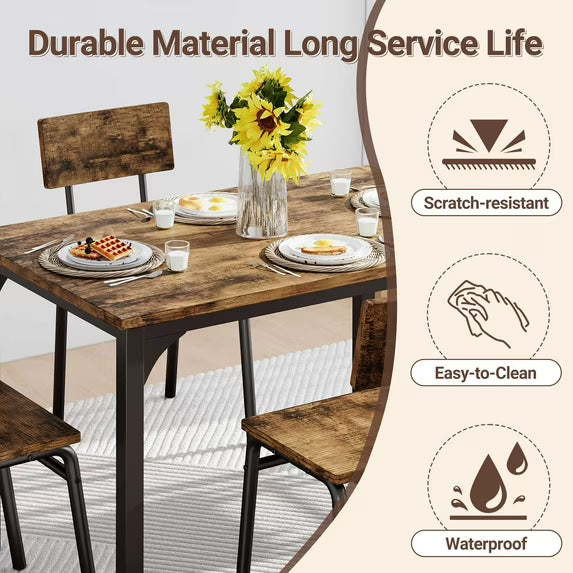 PAPROOS Dining Table Set for 4