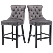PAPROOS Upholstered Bar Stools Set of 2