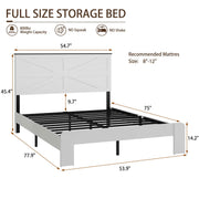 PAPROOS Bed Frame with Headboard