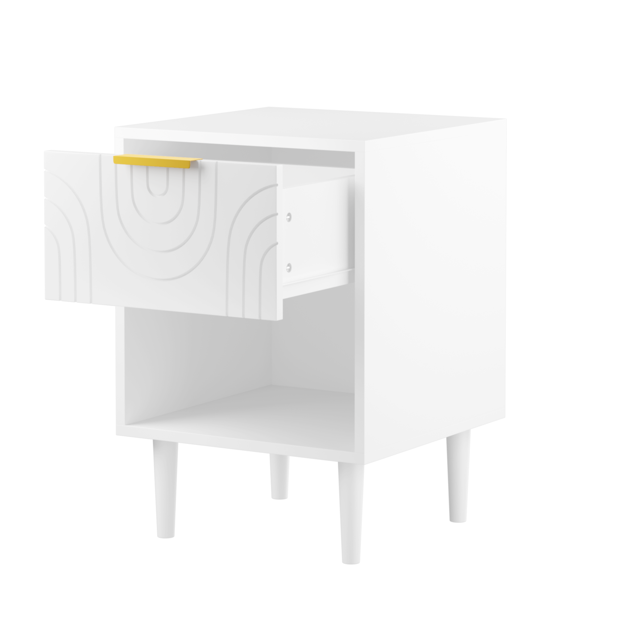 PAPROOS White Nightstand
