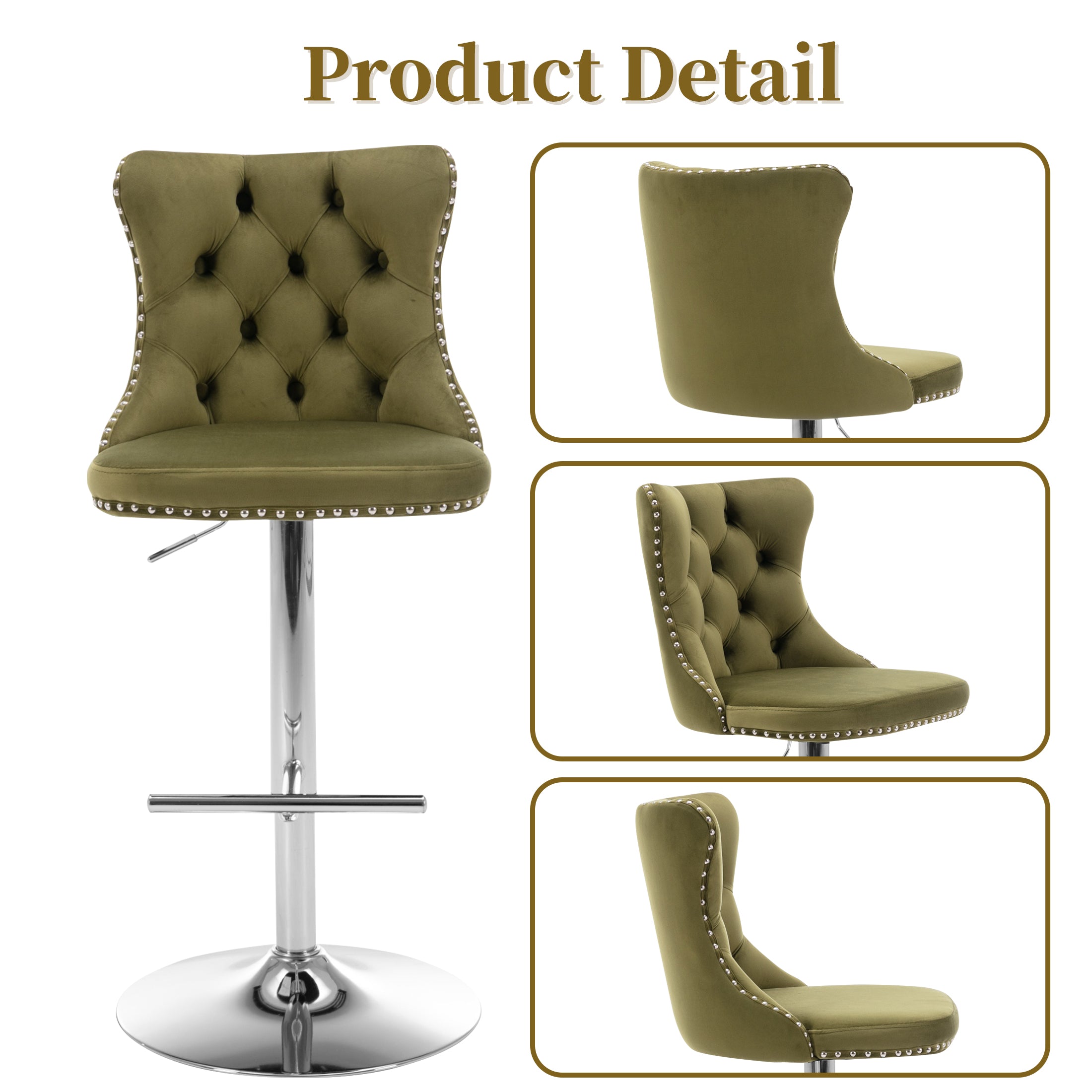 PAPROOS Bar Stools Set of 4