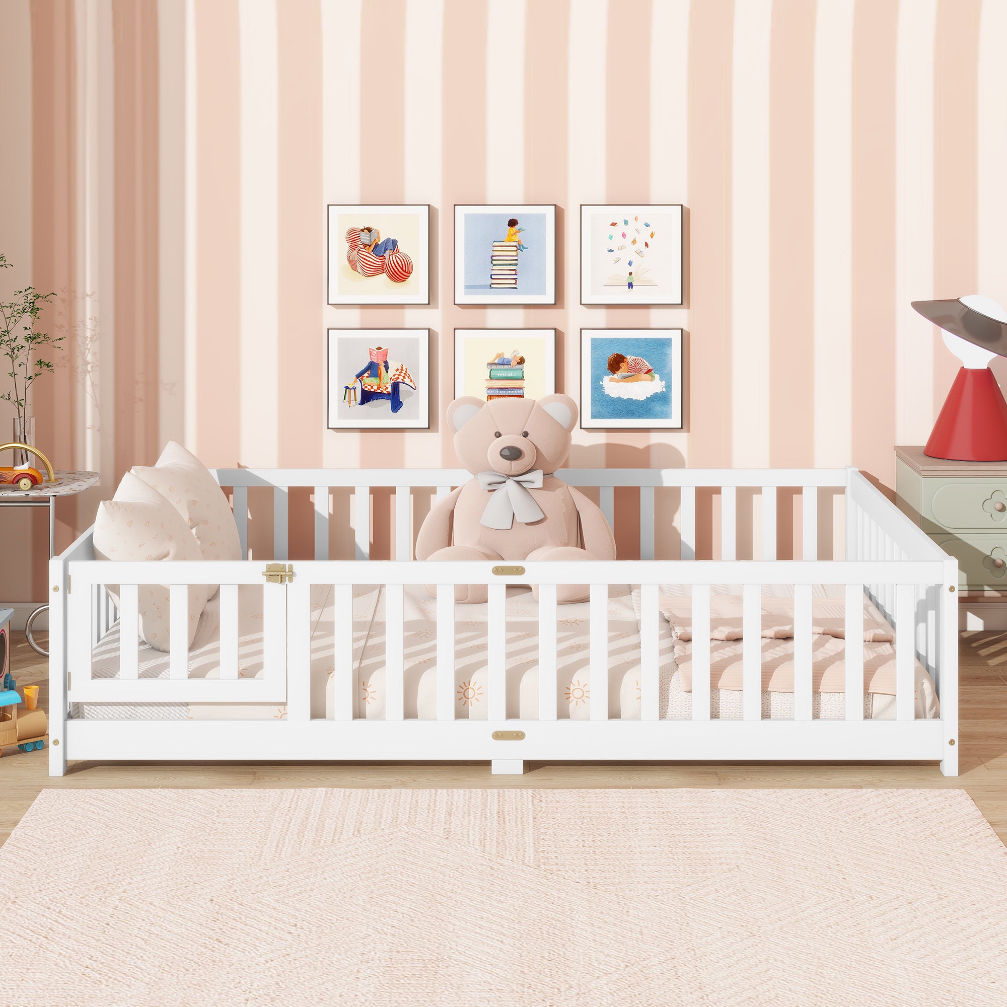 PAPROOS Full Floor Bed Frame