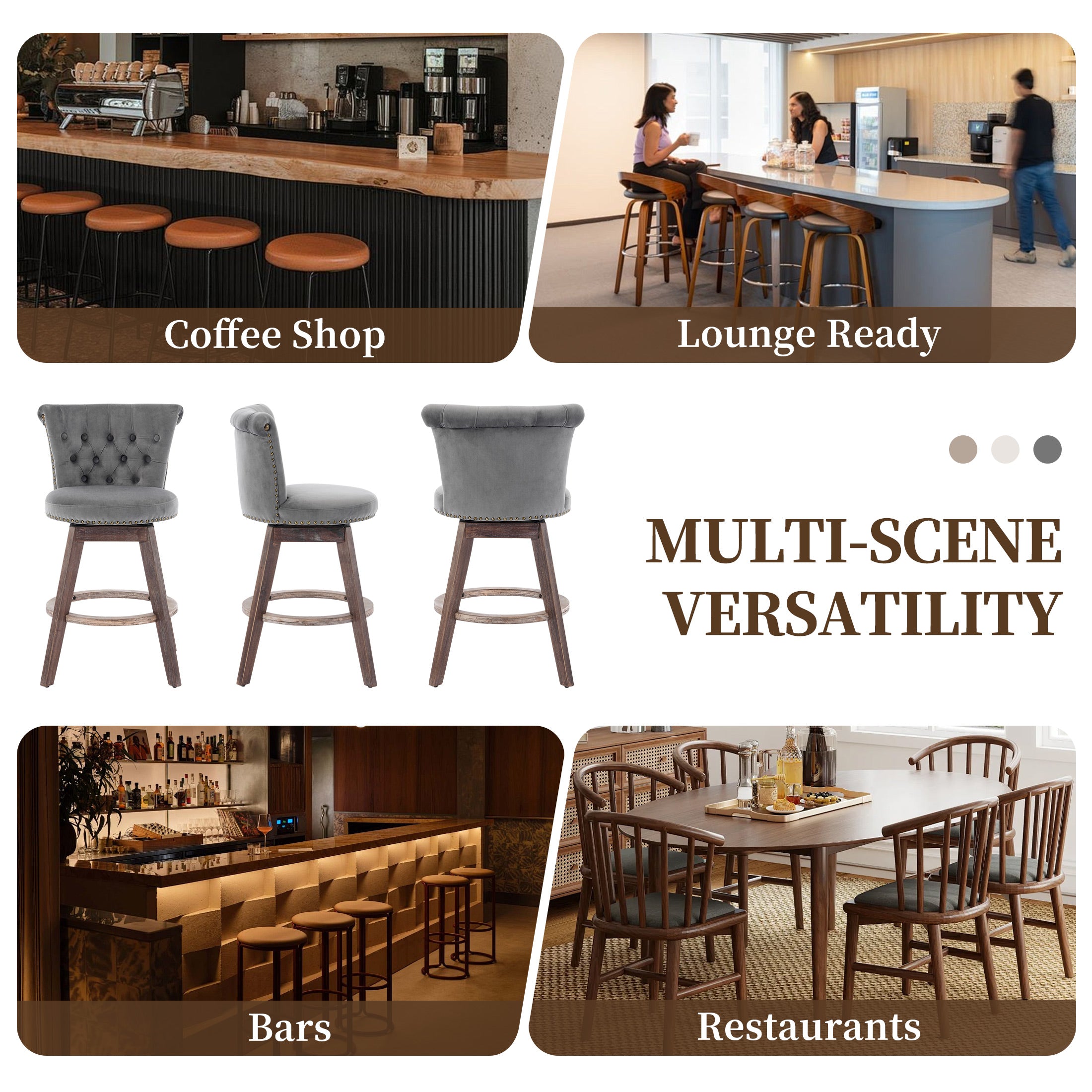 PAPROOS Counter Height Bar Stools