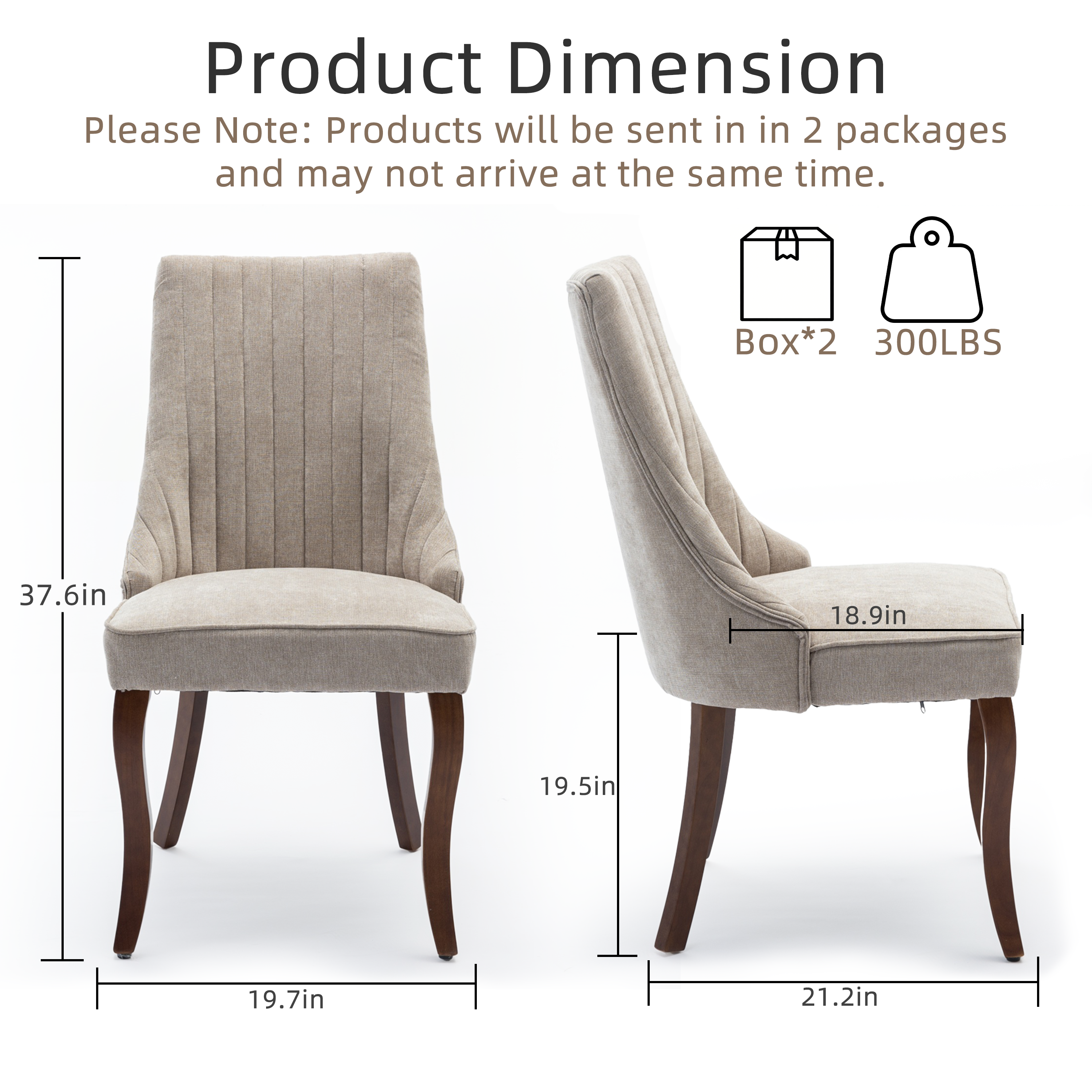 PAPROOS Dining Chairs Set of 4