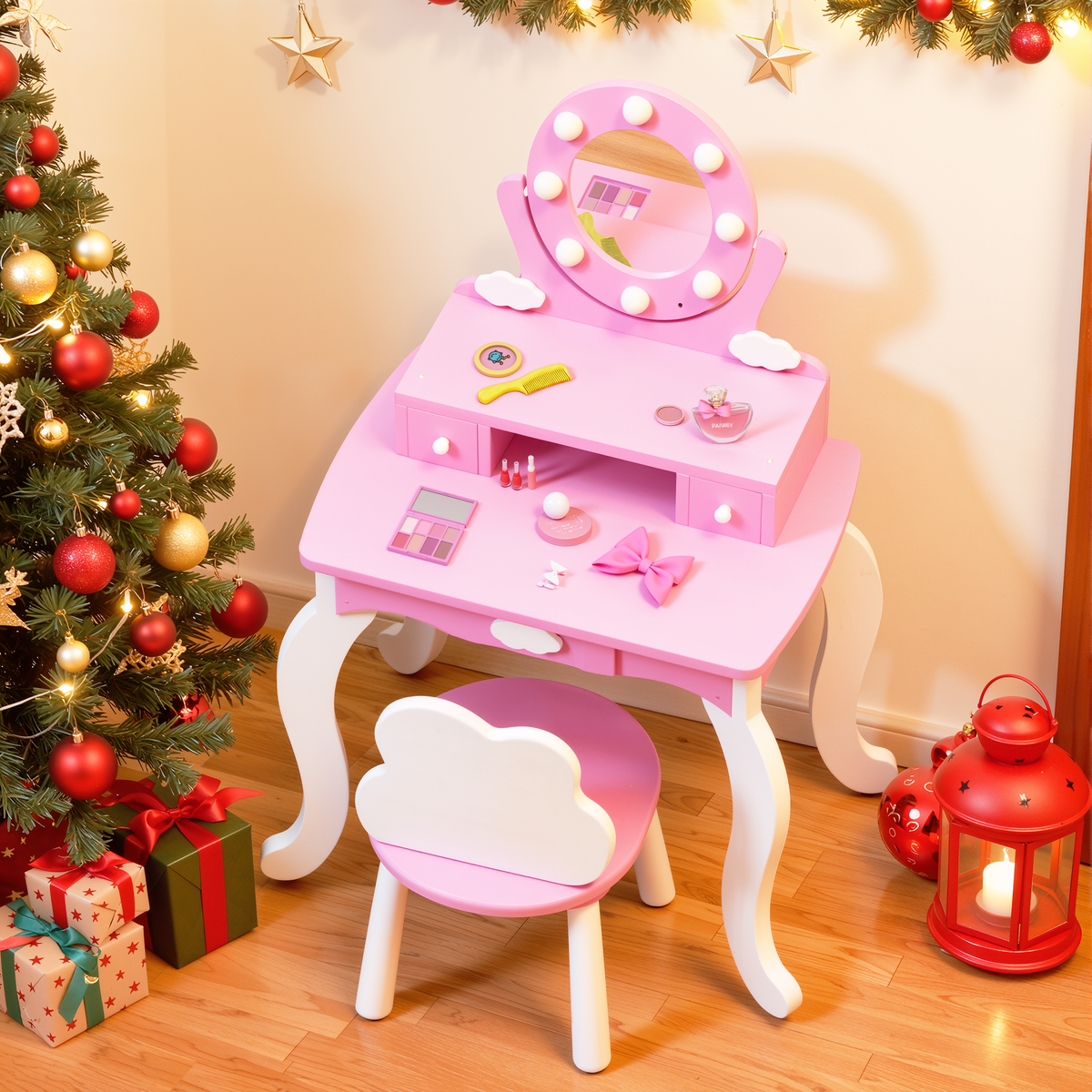 PAPROOS Kids Vanity Set with Mirror
