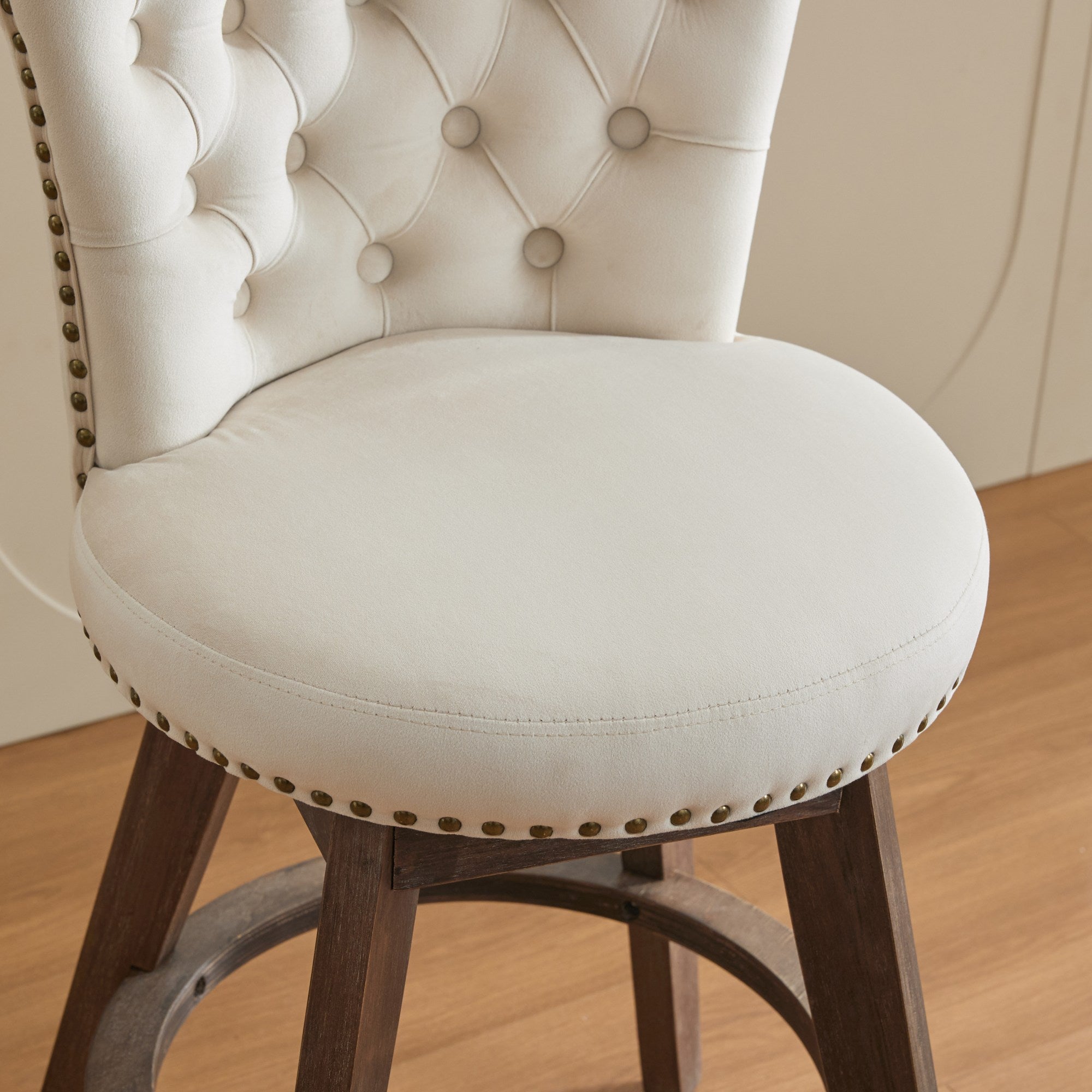 PAPROOS Velvet Bar Stools Set of 2