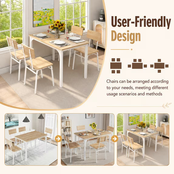 PAPROOS Dining Table Set for 4