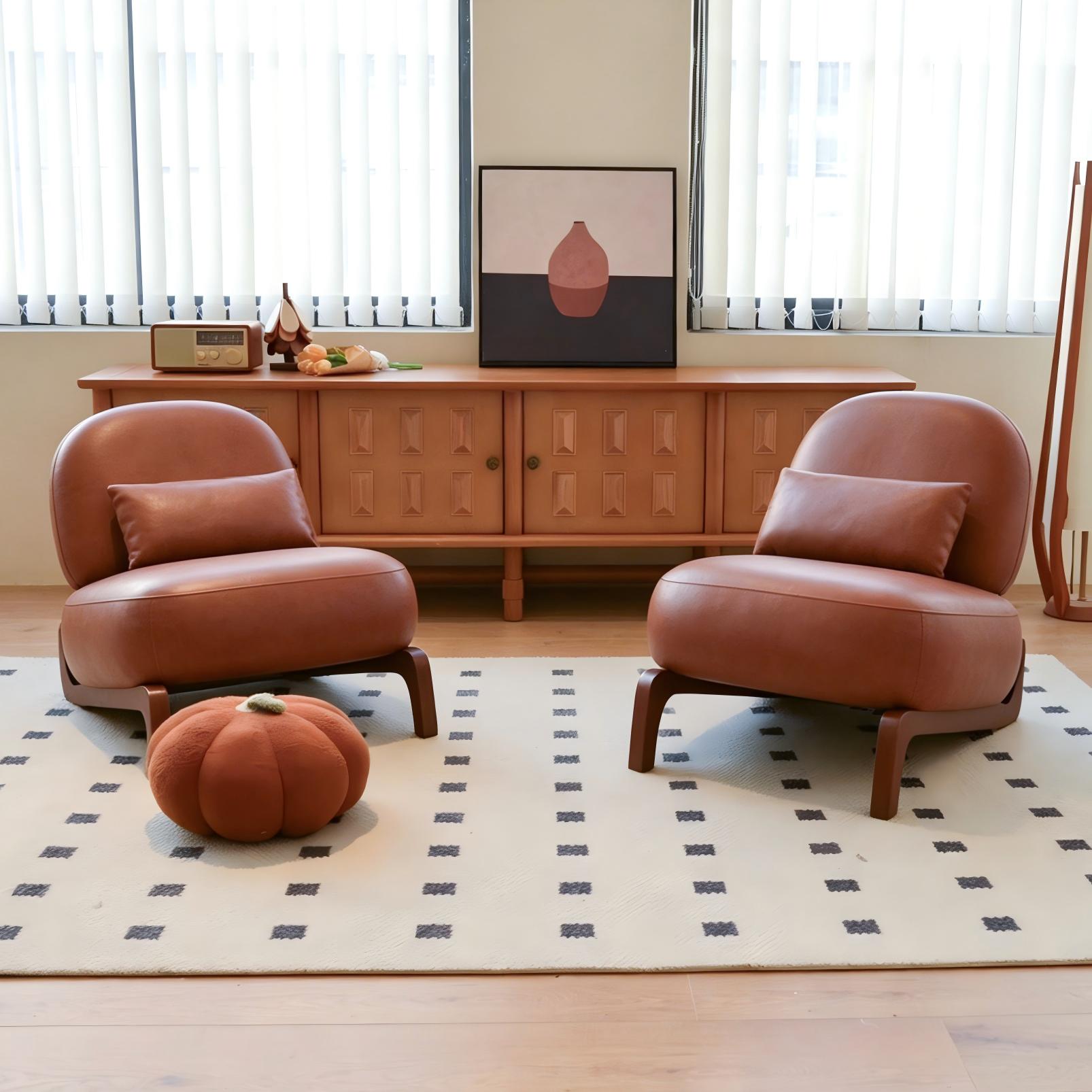 PAPROOS Accent Chairs, Upholstered Armless Reading Chairs