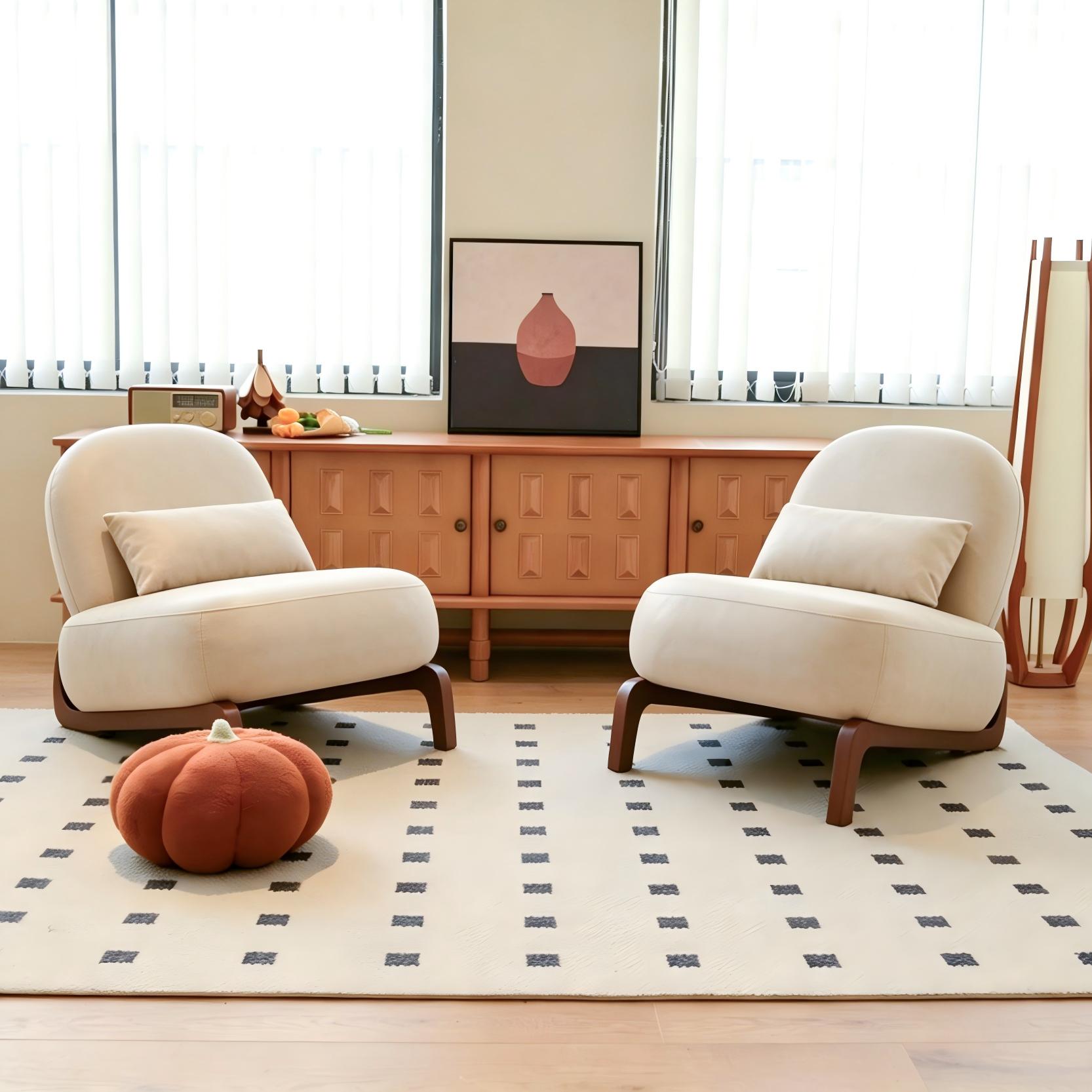 PAPROOS Accent Chairs, Upholstered Armless Reading Chairs