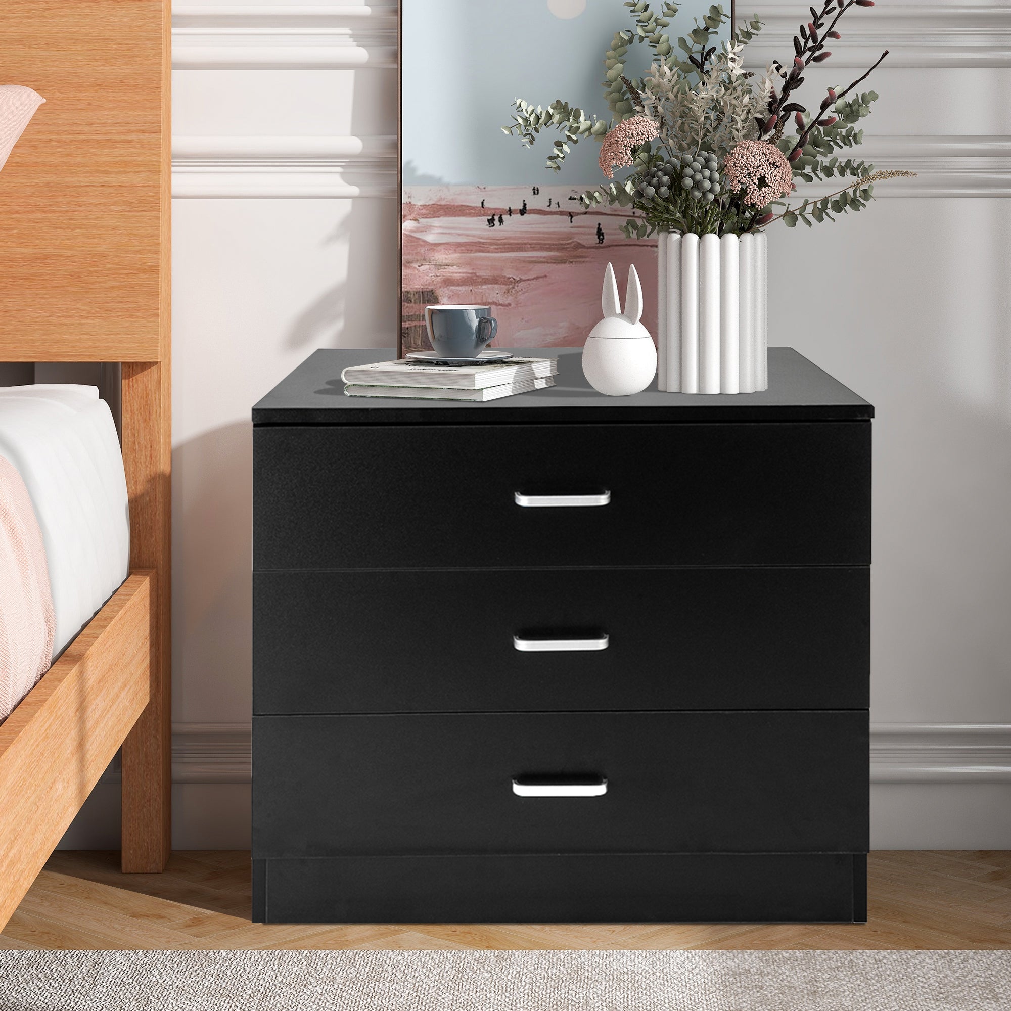 PAPROOS 4 Drawer Dresser, Bedroom Chest of Drawers