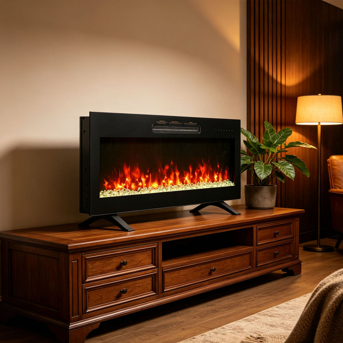 PAPROOS 36-Inch Electric Fireplace