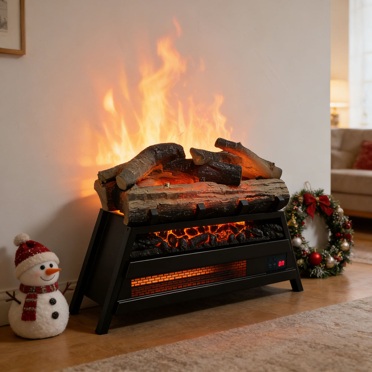 PAPROOS Electric Fireplace Log Set